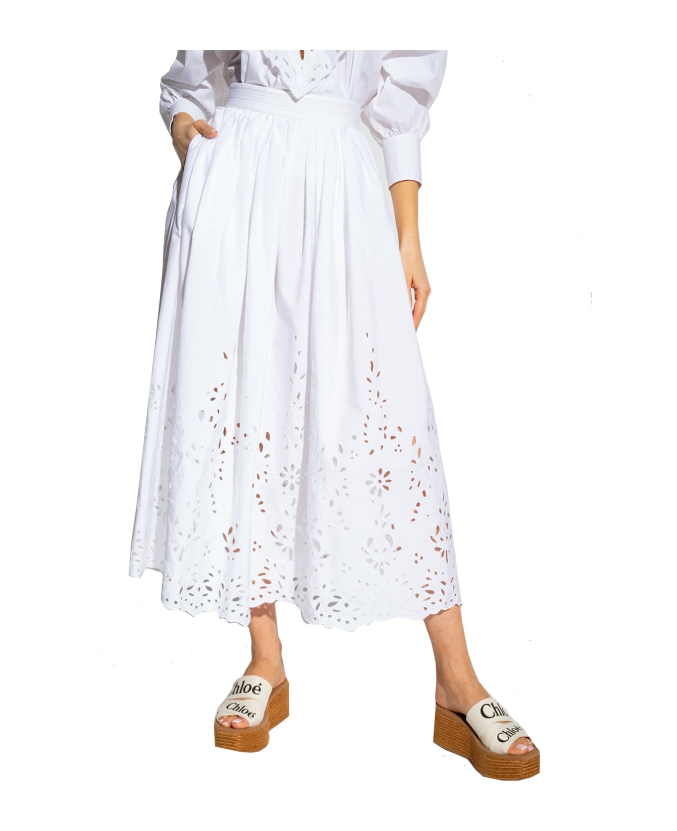 Chloé Cotton Skirt - White