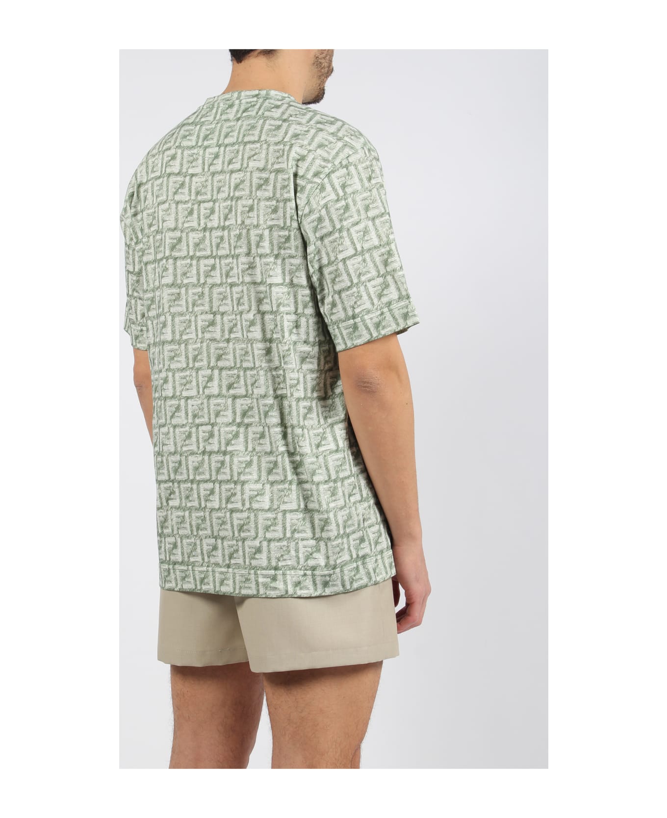 Fendi Ff Cotton T-shirt - Green シャツ