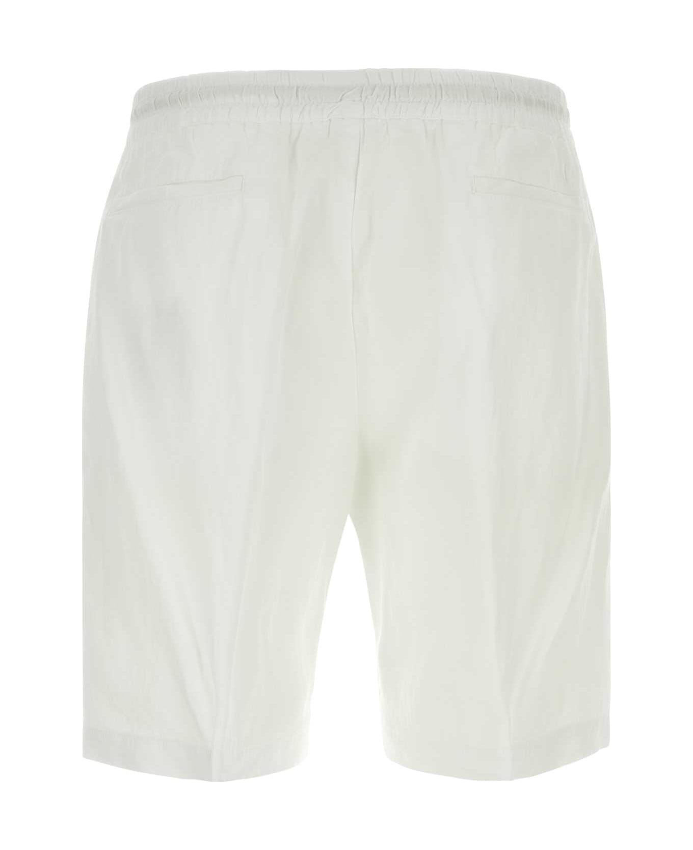 PT01 White Lyocell Blend Bermuda Shorts - BIANCO