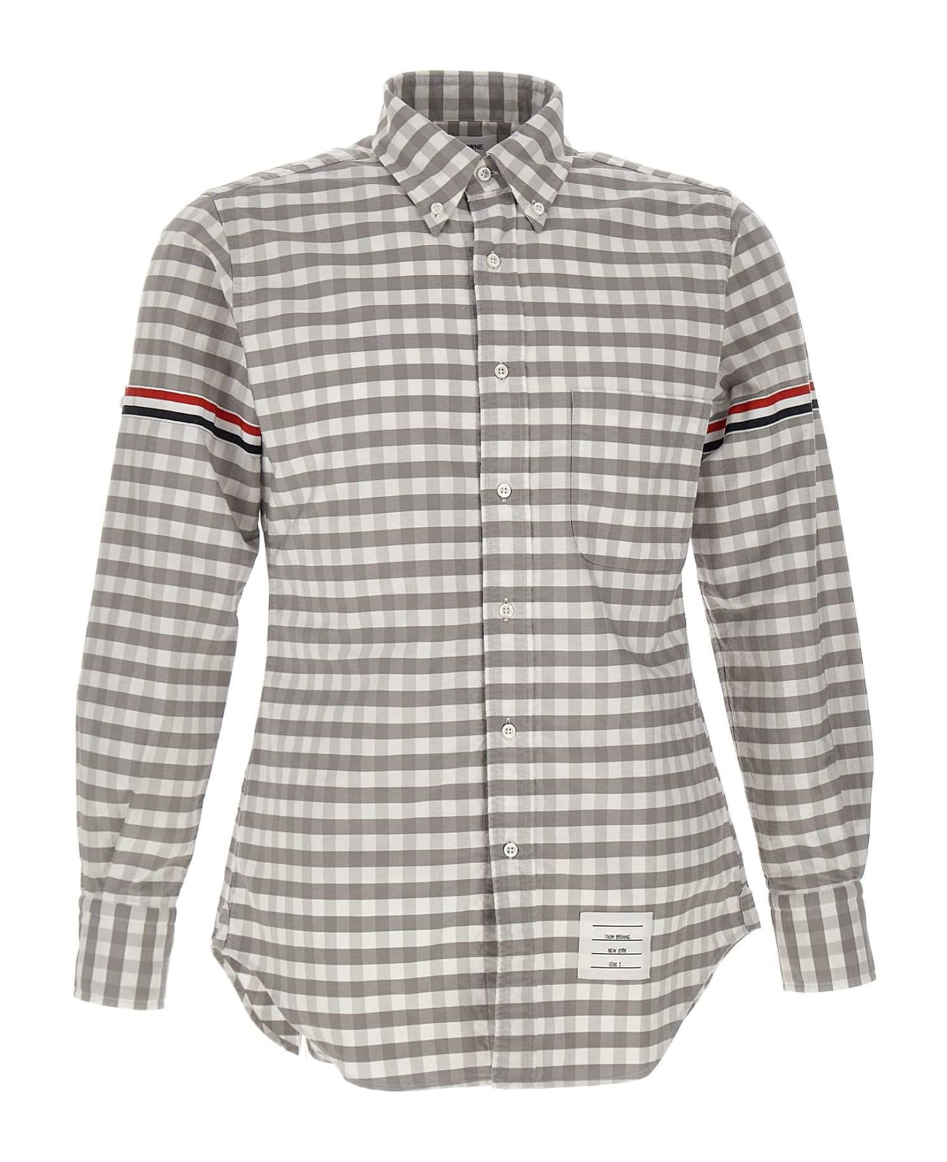 Thom Browne Cotton 'classic Fit Shirt Check Oxford' - Grey