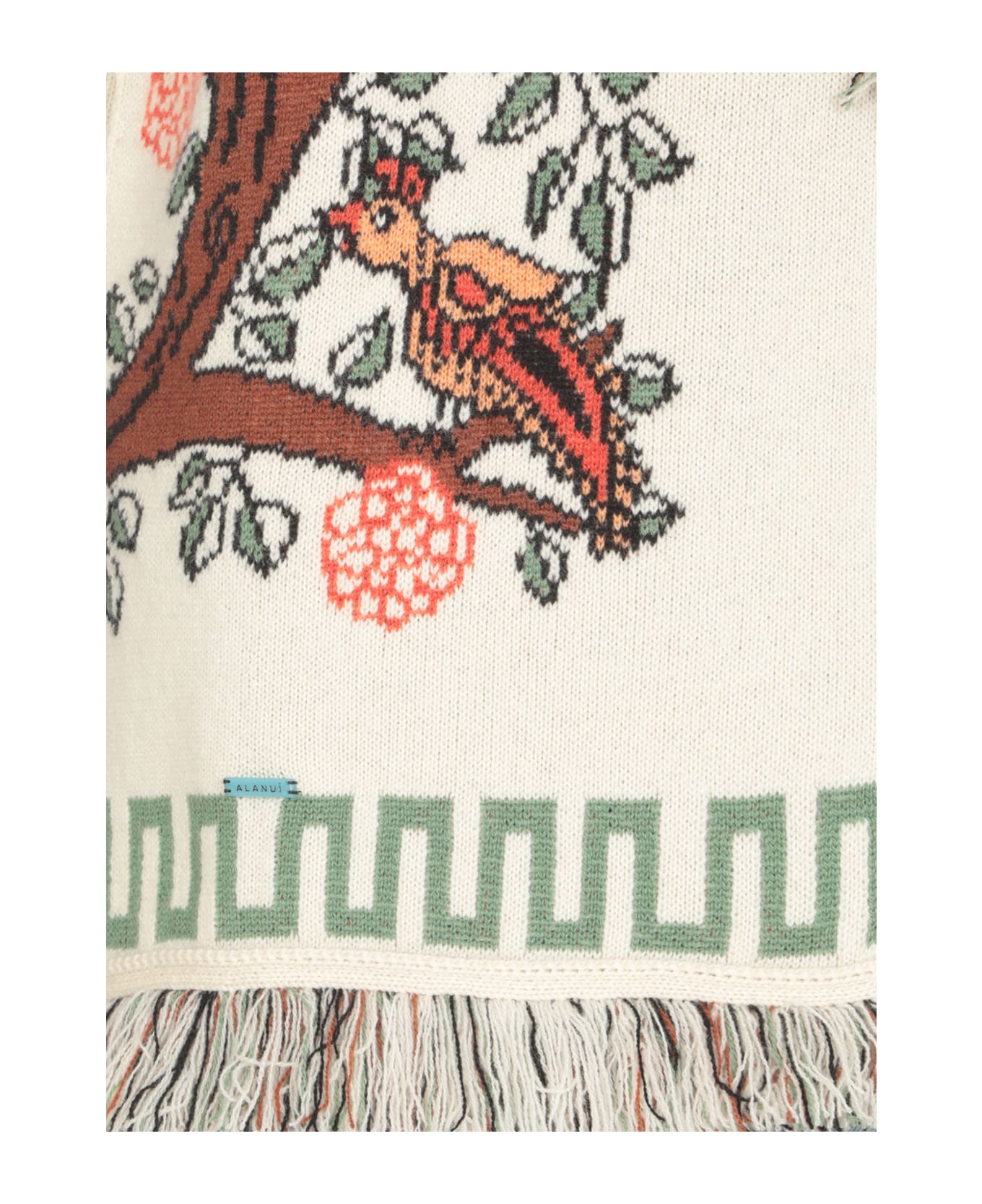 Alanui Embroidered Cashmere Tree Of Life Cardigan - White