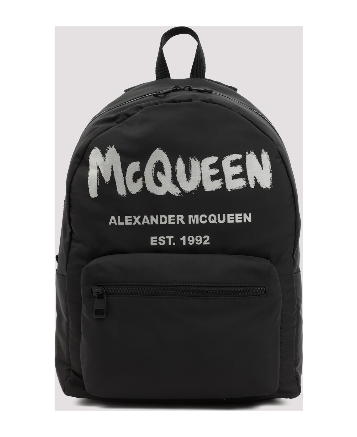 Alexander McQueen Graffiti Metropolitan Printed Backpack - Black Off White