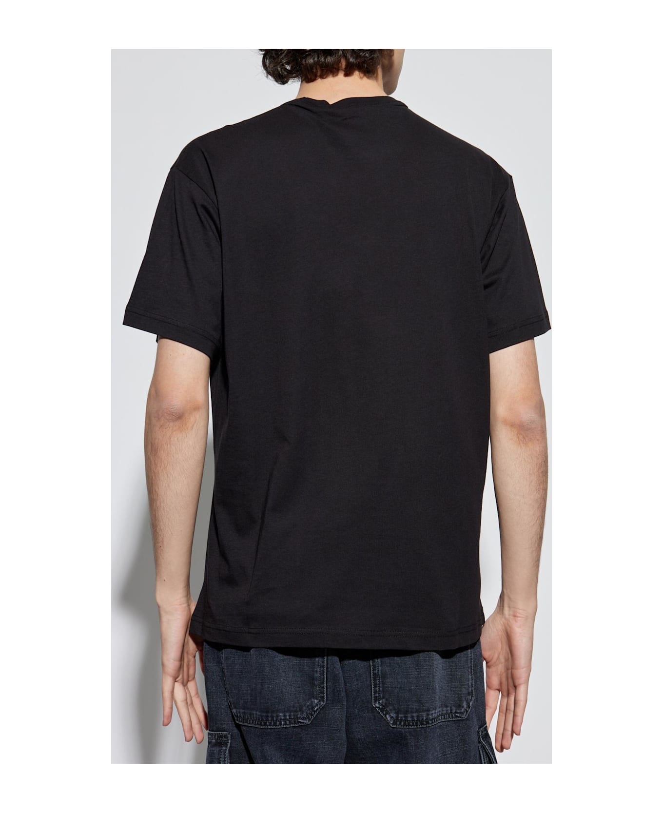 Versace Jeans Couture T-shirt With Logo - Nero e Oro