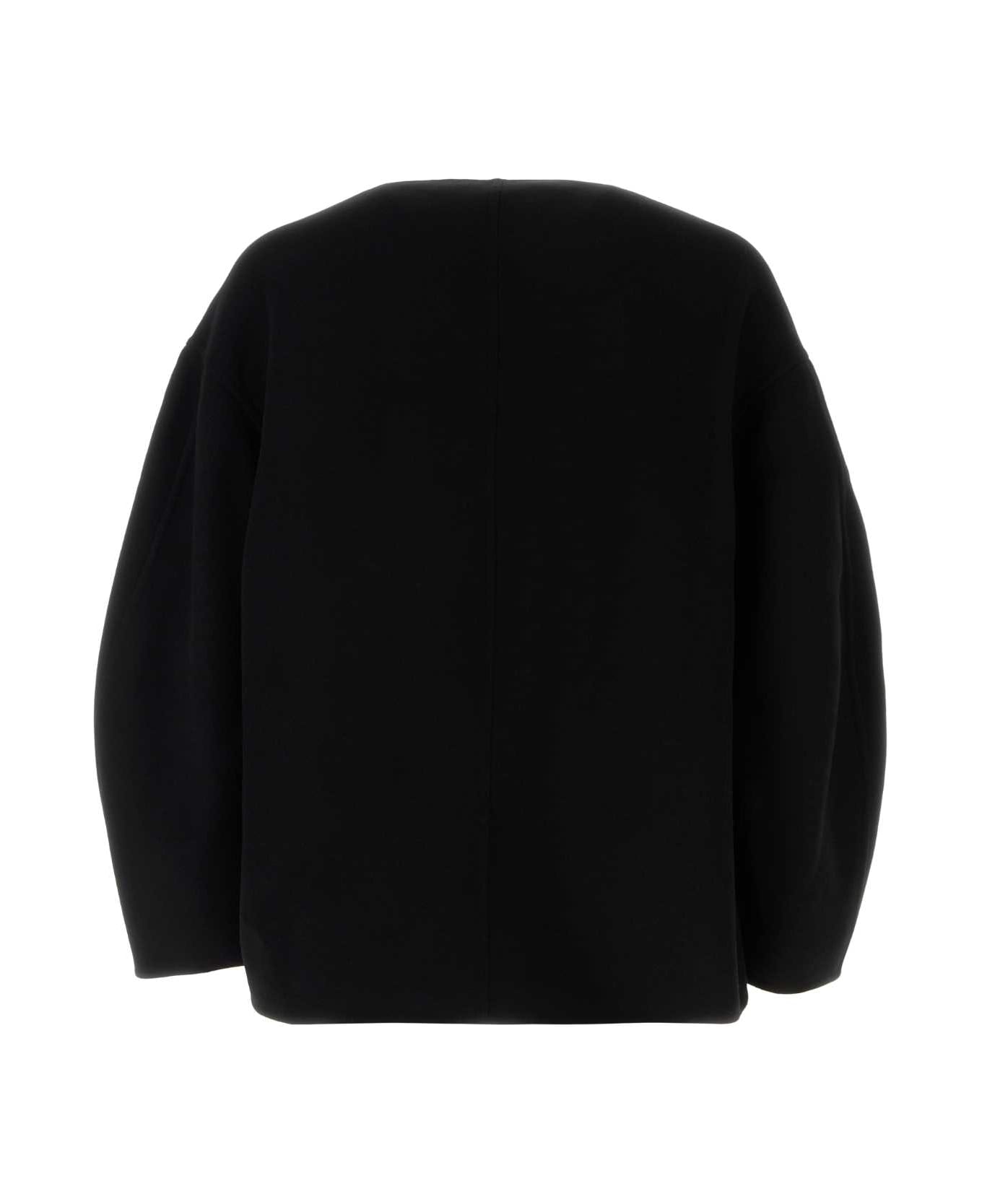 Jil Sander Black Wool Oversize Sweater - Black
