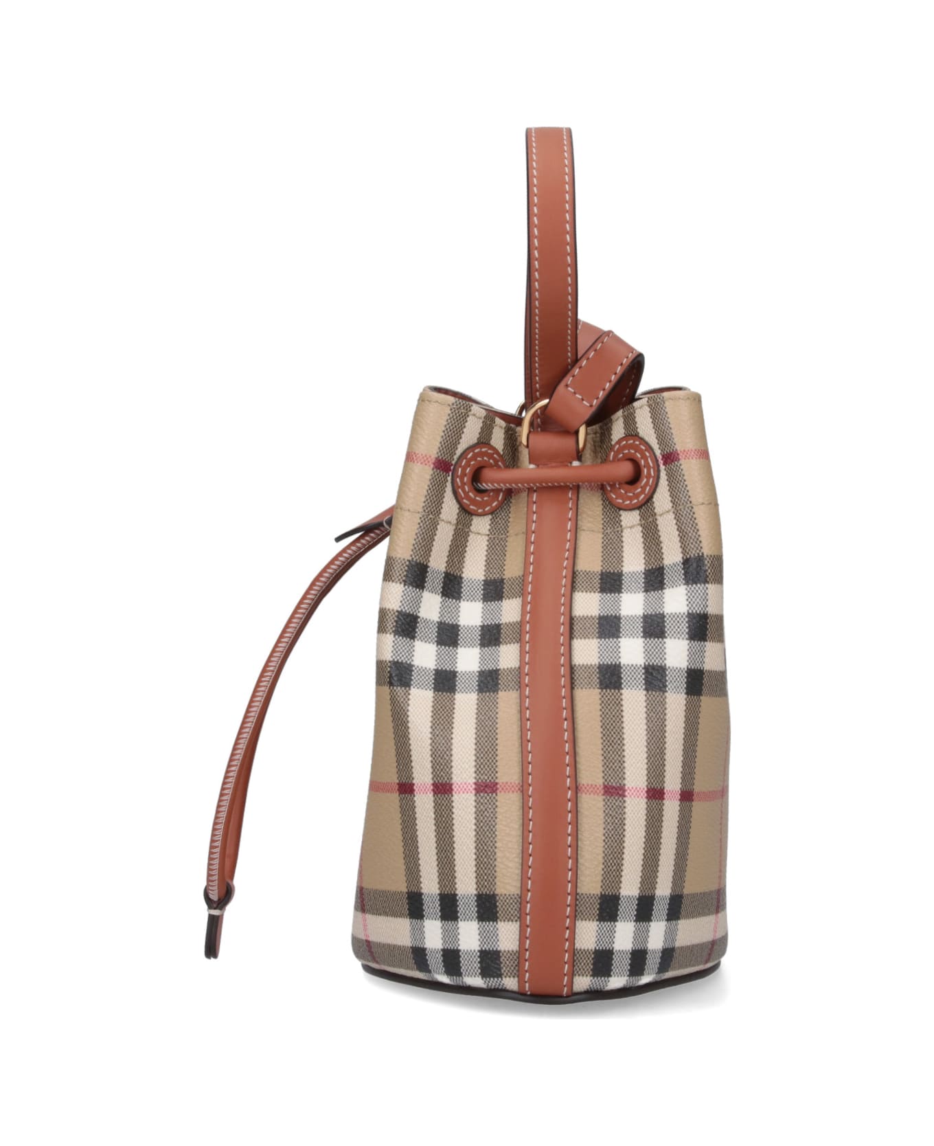 Burberry "tb" Mini Bucket Bag - Brown