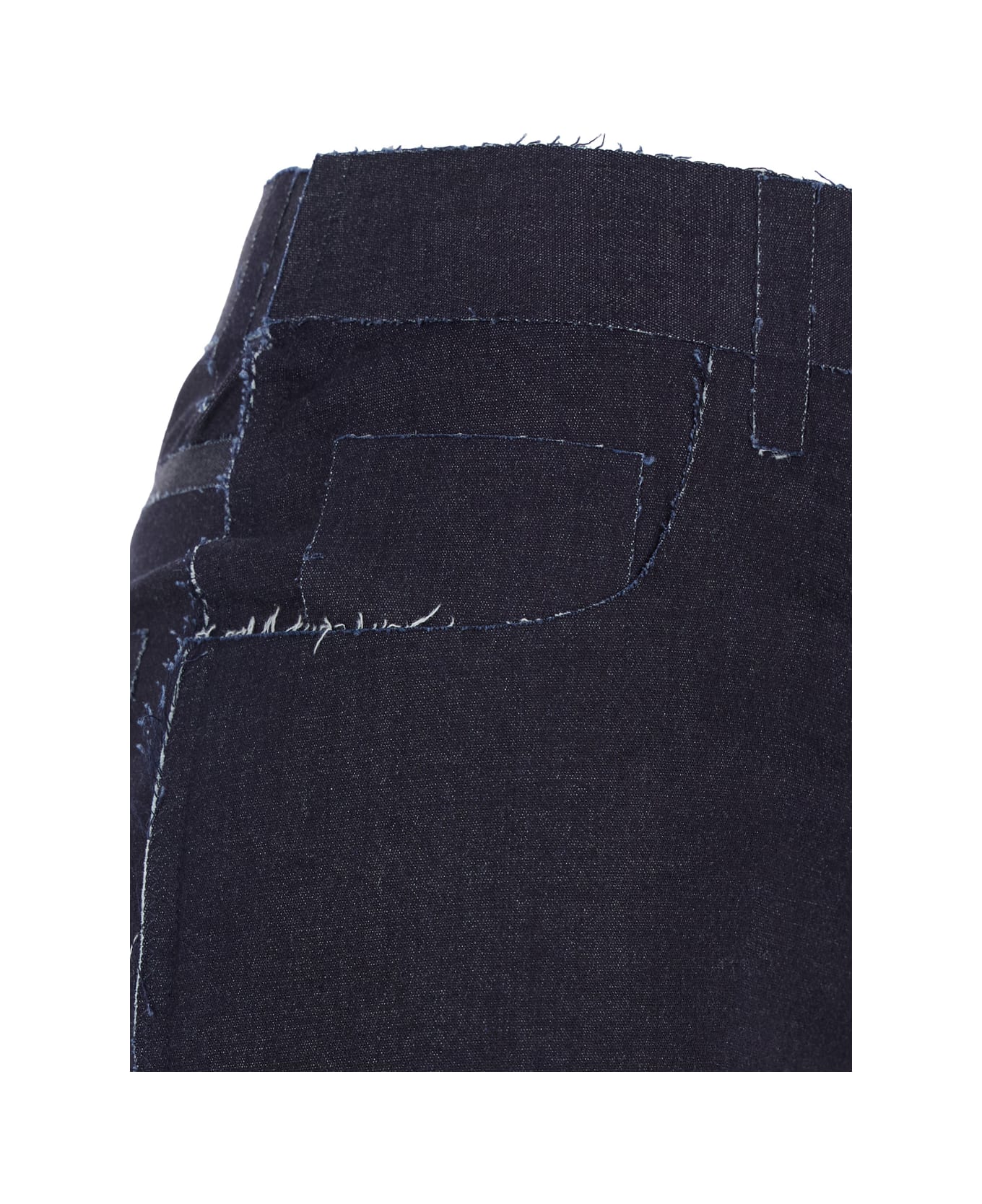 Marni Stretch Denim Trompe L
oeil Trousers - BLUE BLACK