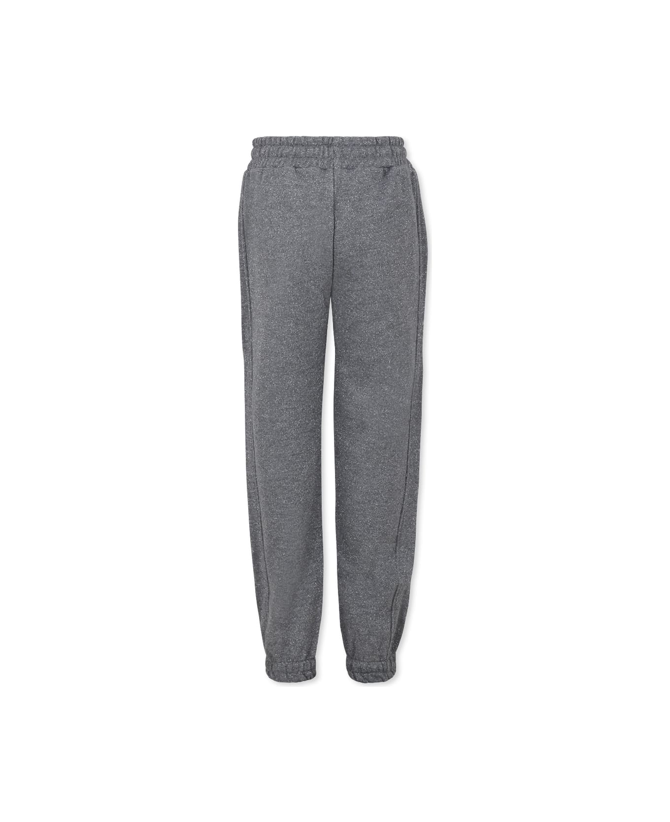 Pinko Grey Trousers For Girl With Logo - Grey