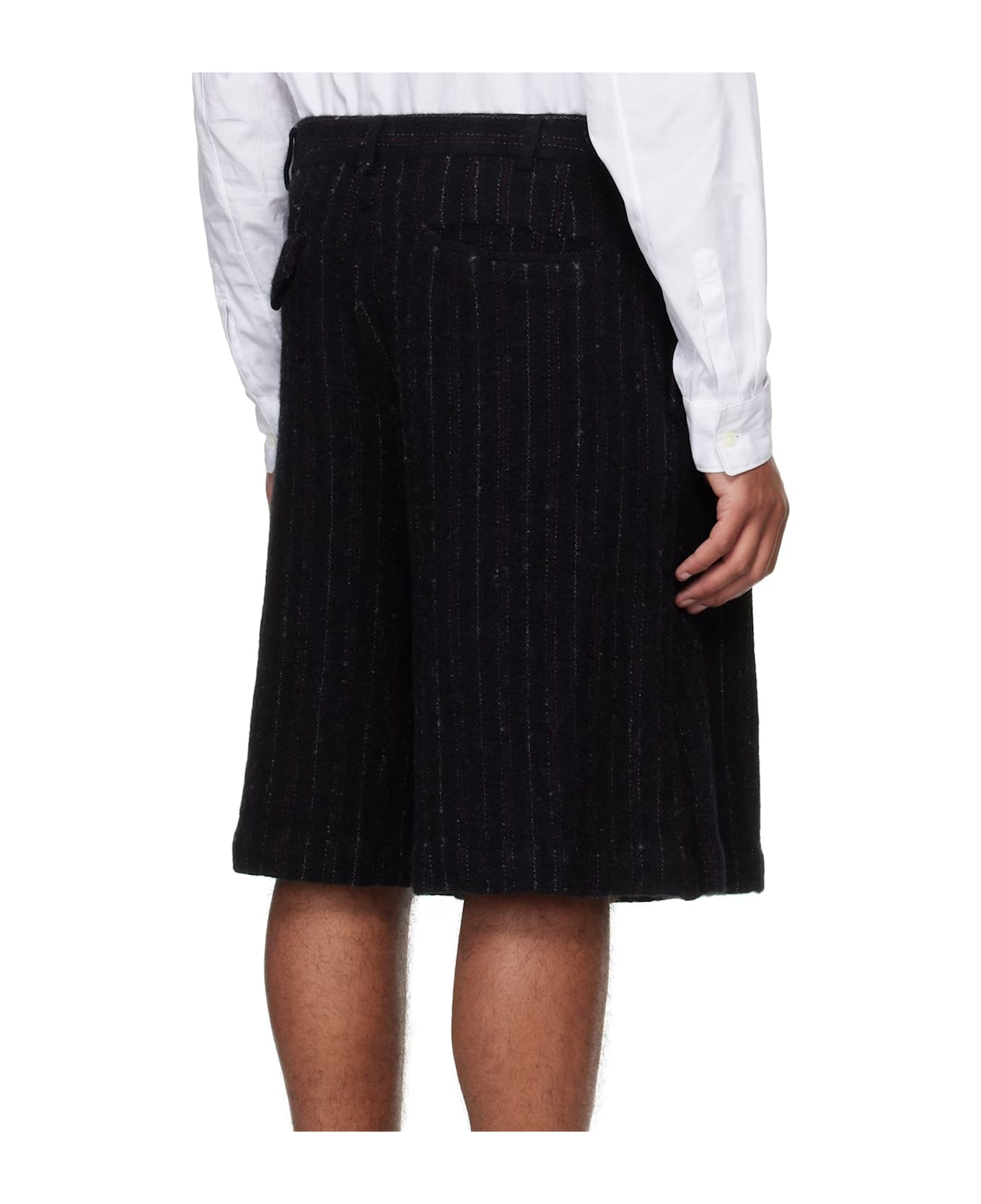Comme Des Garçons Homme Plus Wool Shorts - Black