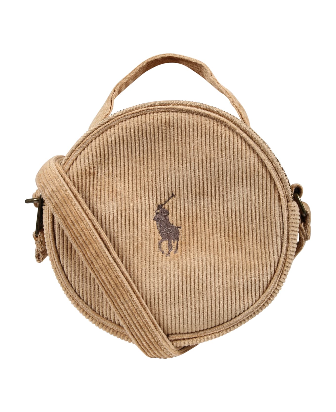 Ralph Lauren Beige Bag For Girl With Logo - Beige