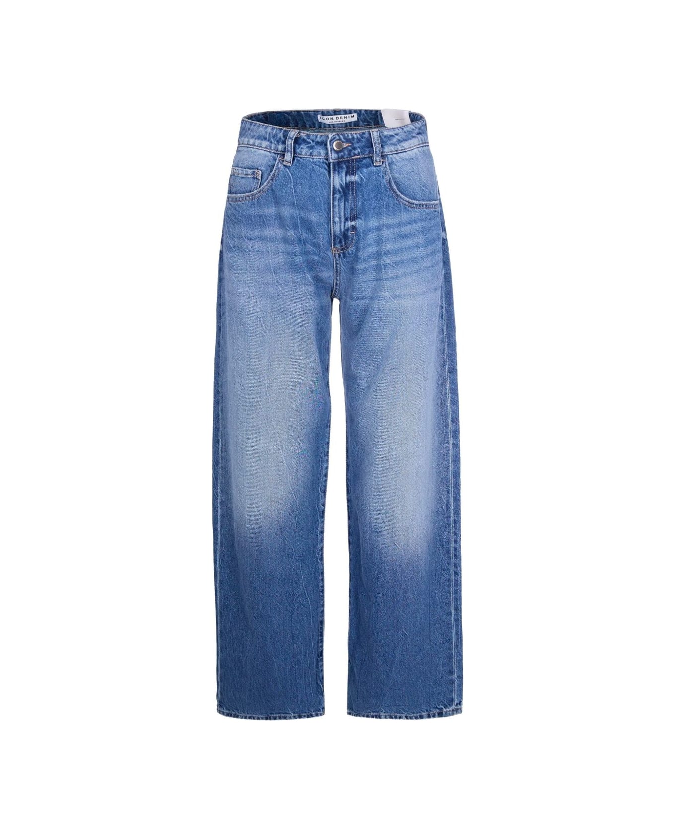Icon Denim Five-pocket Cotton Jeans - Blue
