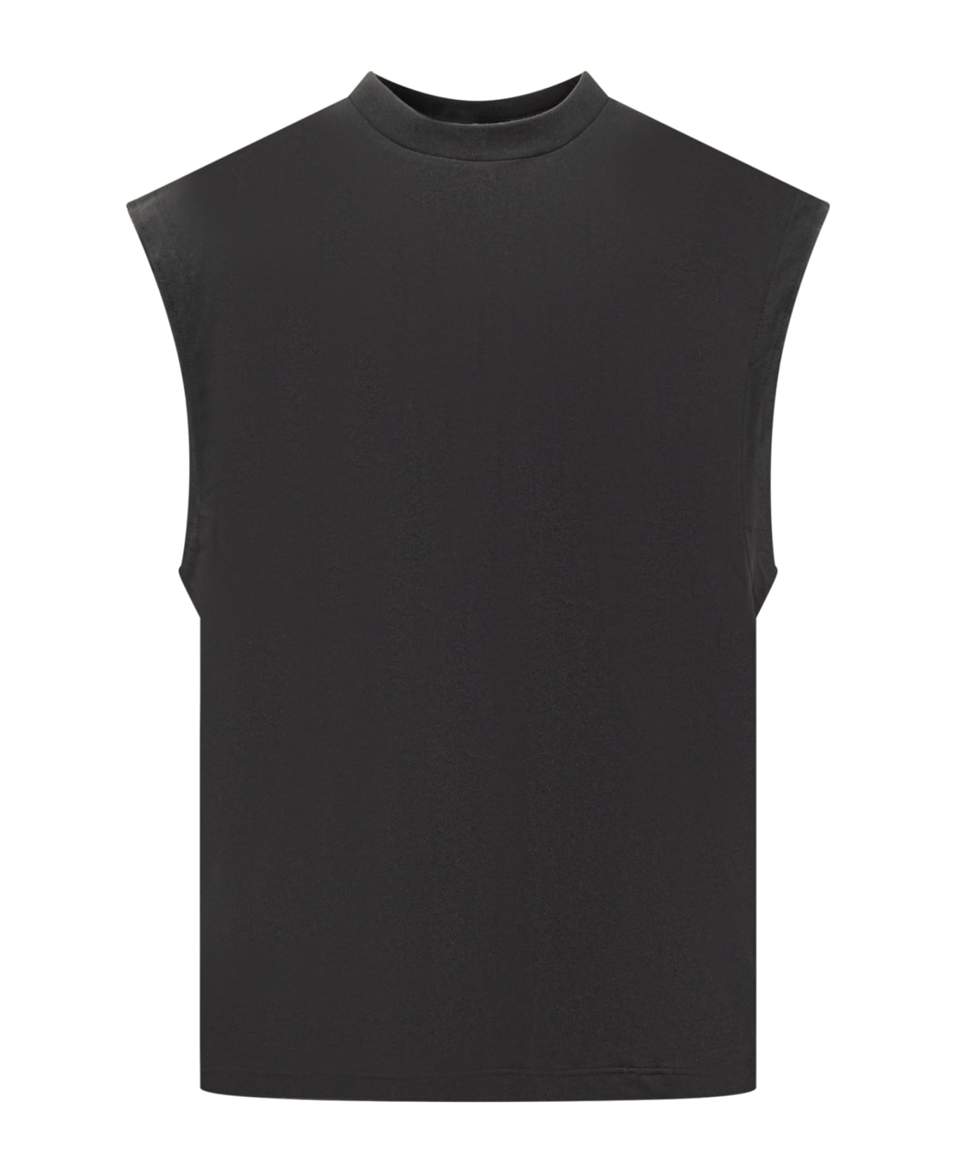 A Paper Kid Tank Top With Logo Embroidery And Beads - NERO/BLACK