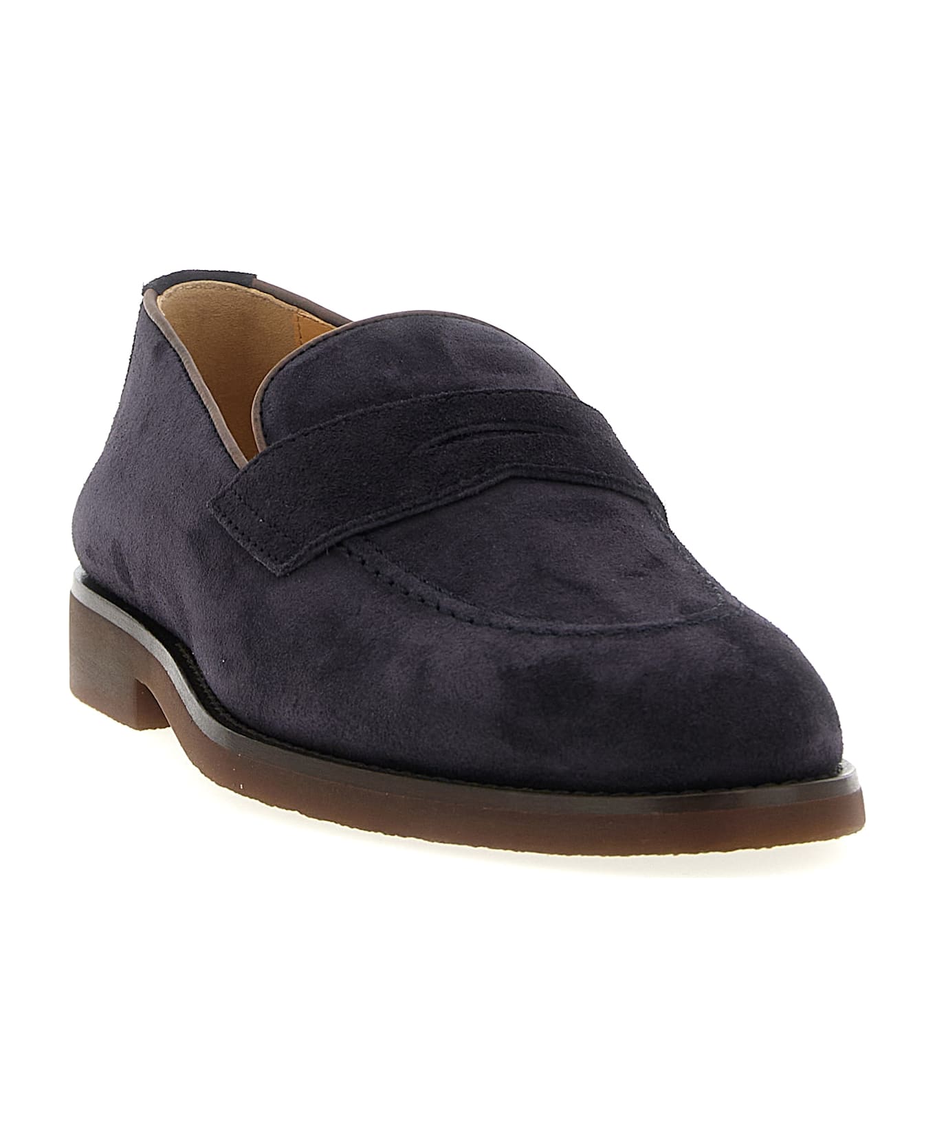 Brunello Cucinelli Suede Loafers - Blue