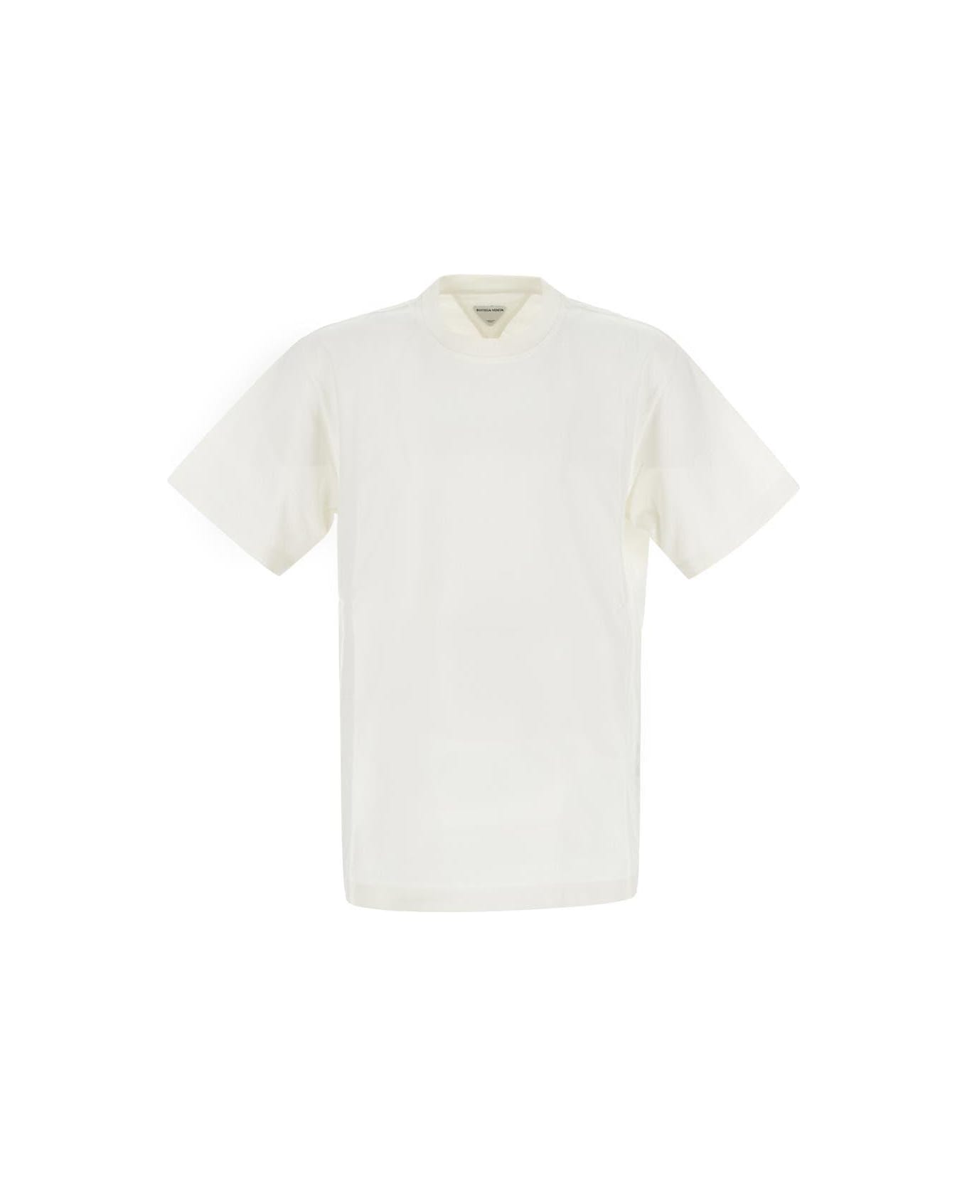 Bottega Veneta Cotton T-shirt - CHALK