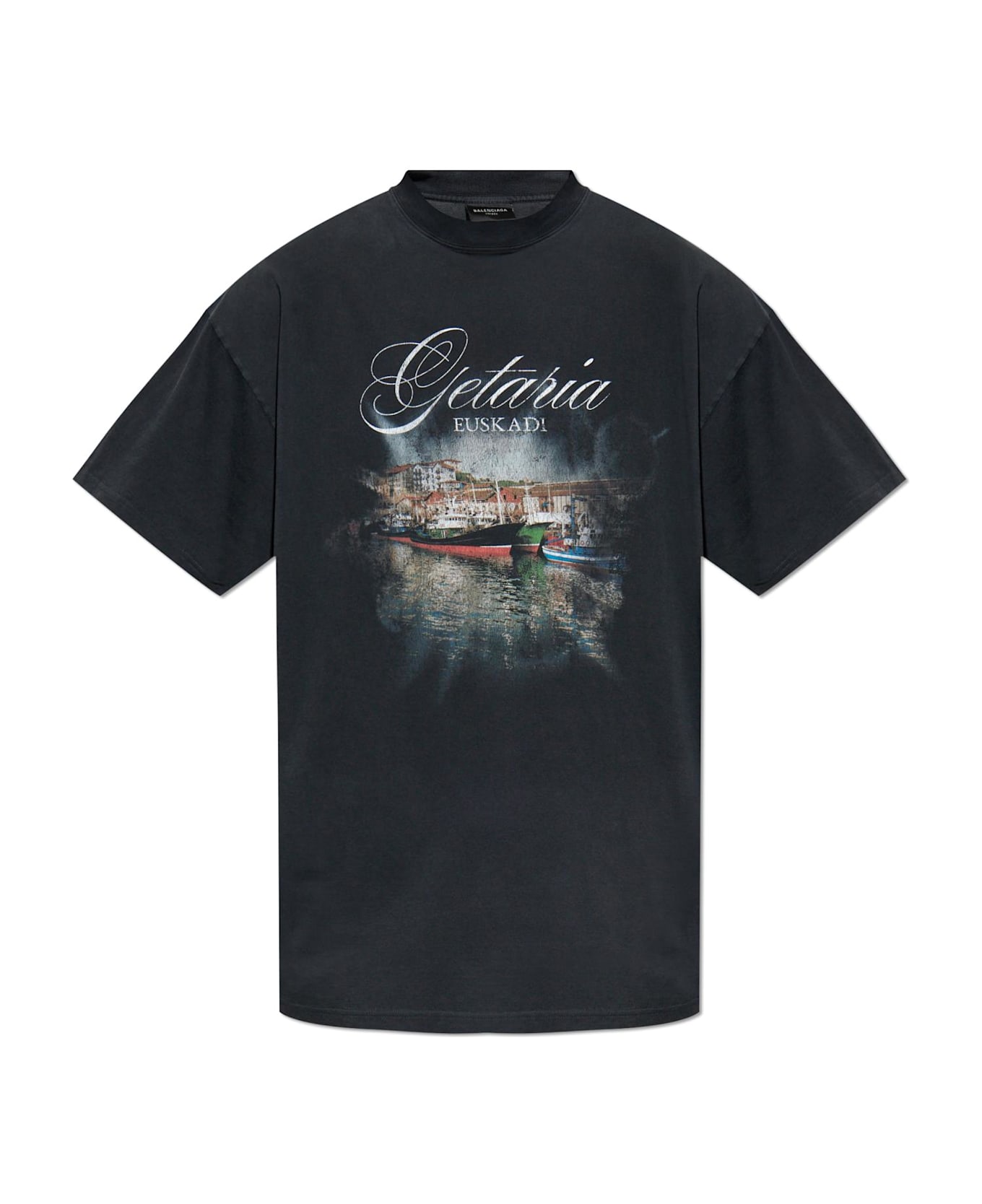 Balenciaga T-shirt With Print - FADED WASHED BLACK