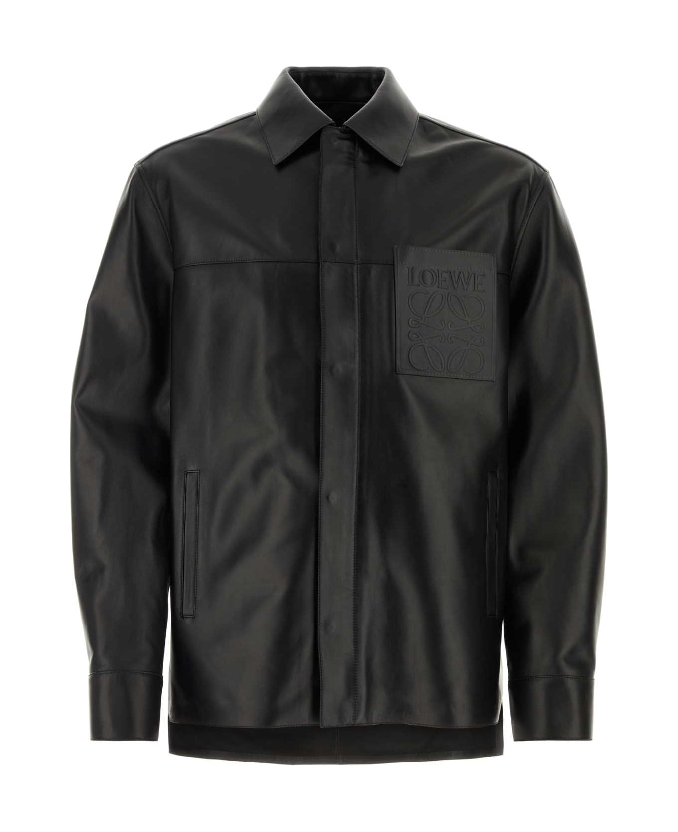 Loewe Black Leather Jacket - BLACK