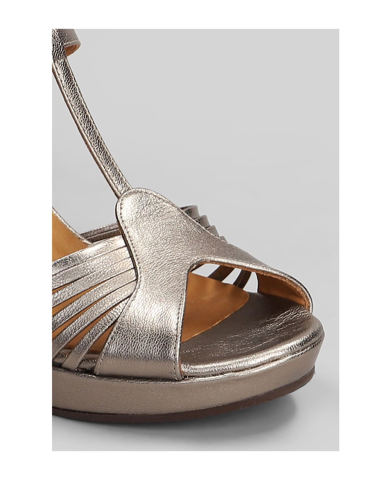 Chie Mihara Kija 46 Sandals In Gunmetal Leather - Gunmetal