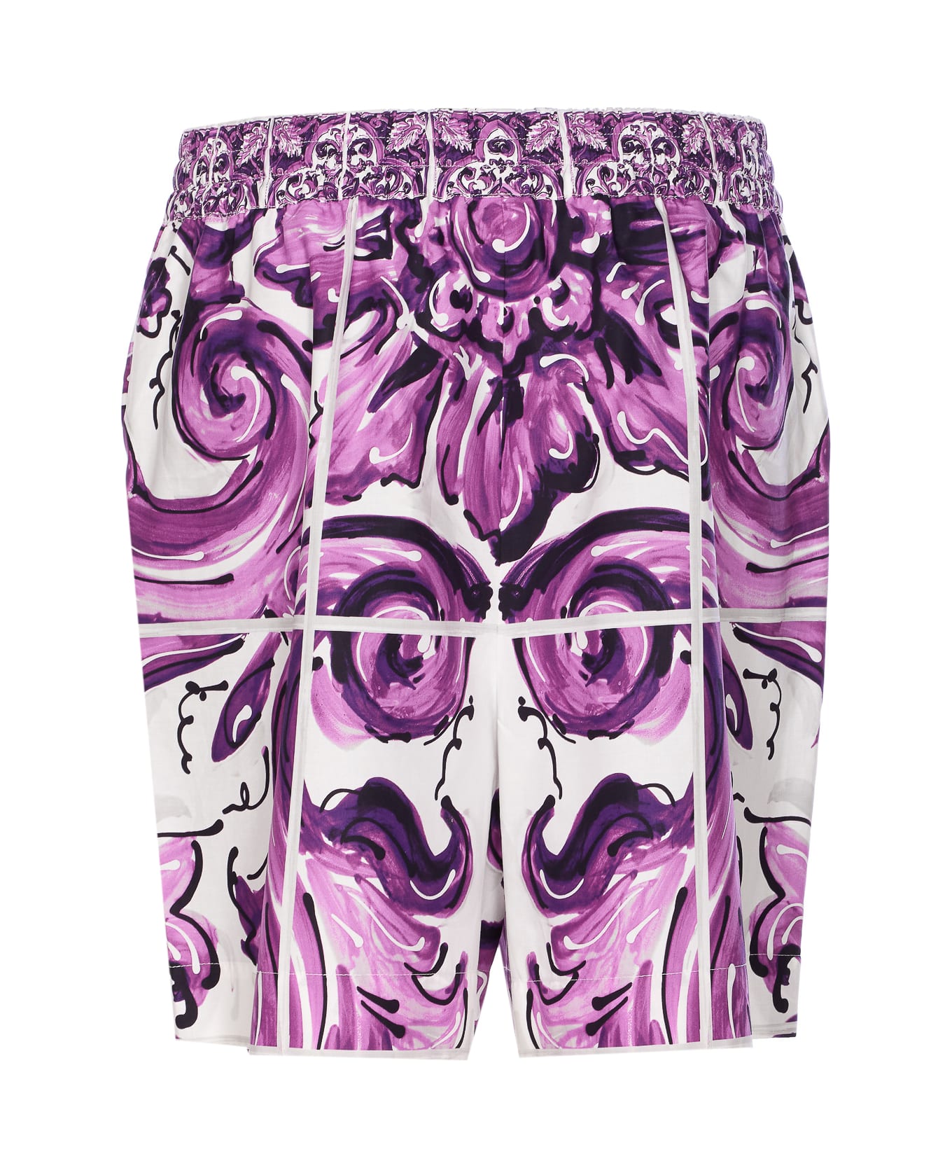 Dolce 
Gabbana Maiolica Print Shorts - Purple