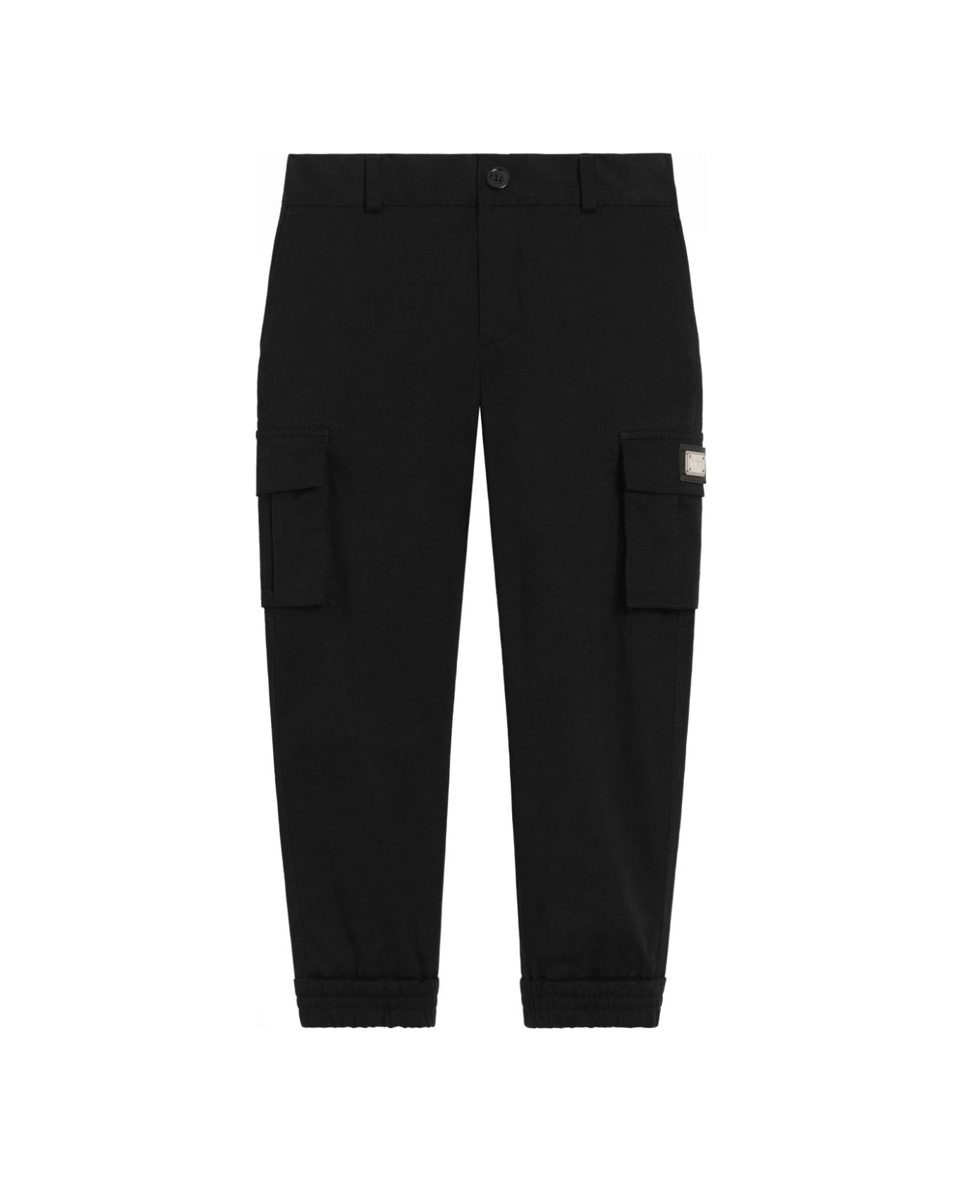 Dolce 
Gabbana Dolce &amp; Gabbana Kids Trousers With Cargo Pockets - Black