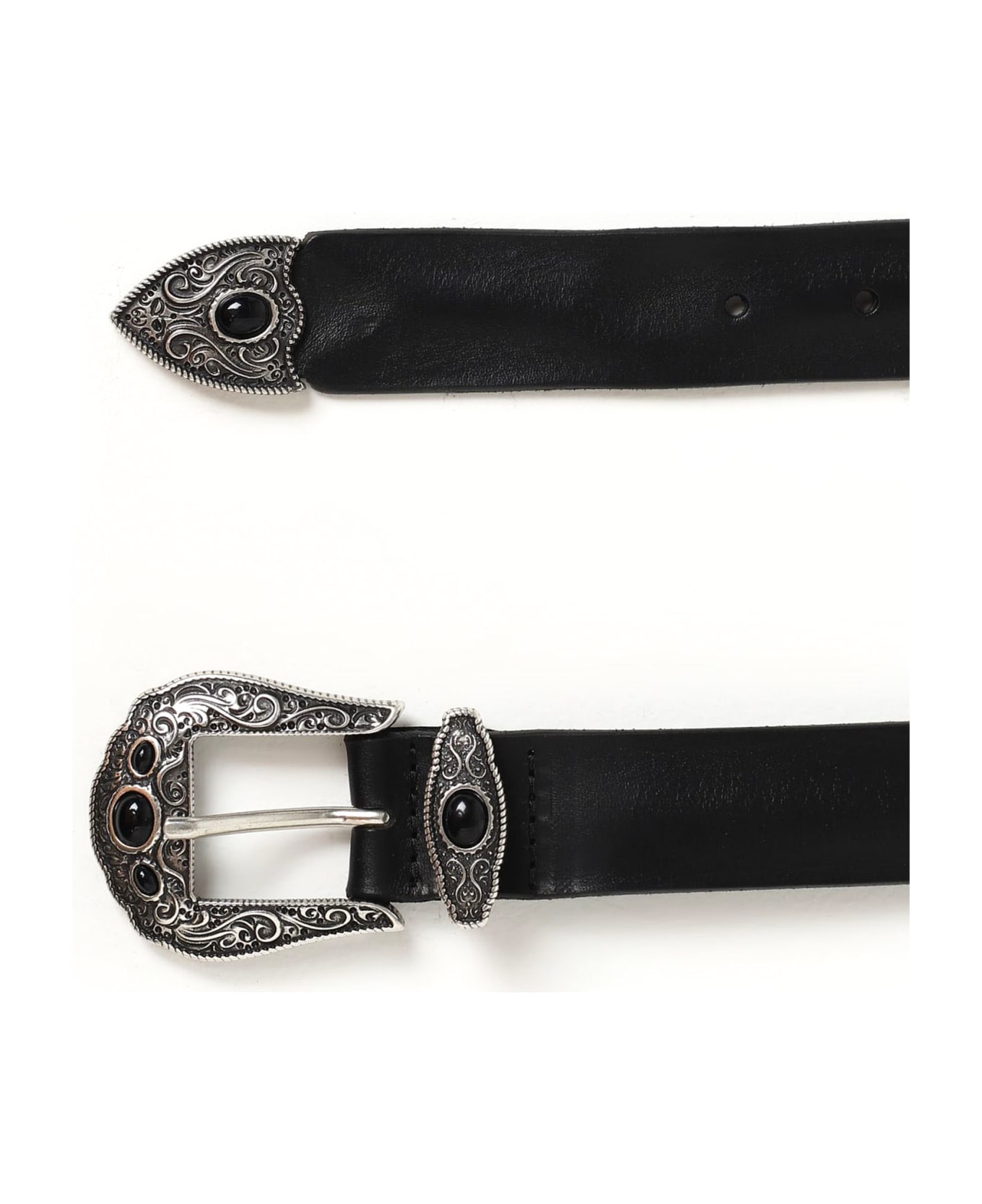 Orciani Black Soft Leather Belt - Nero