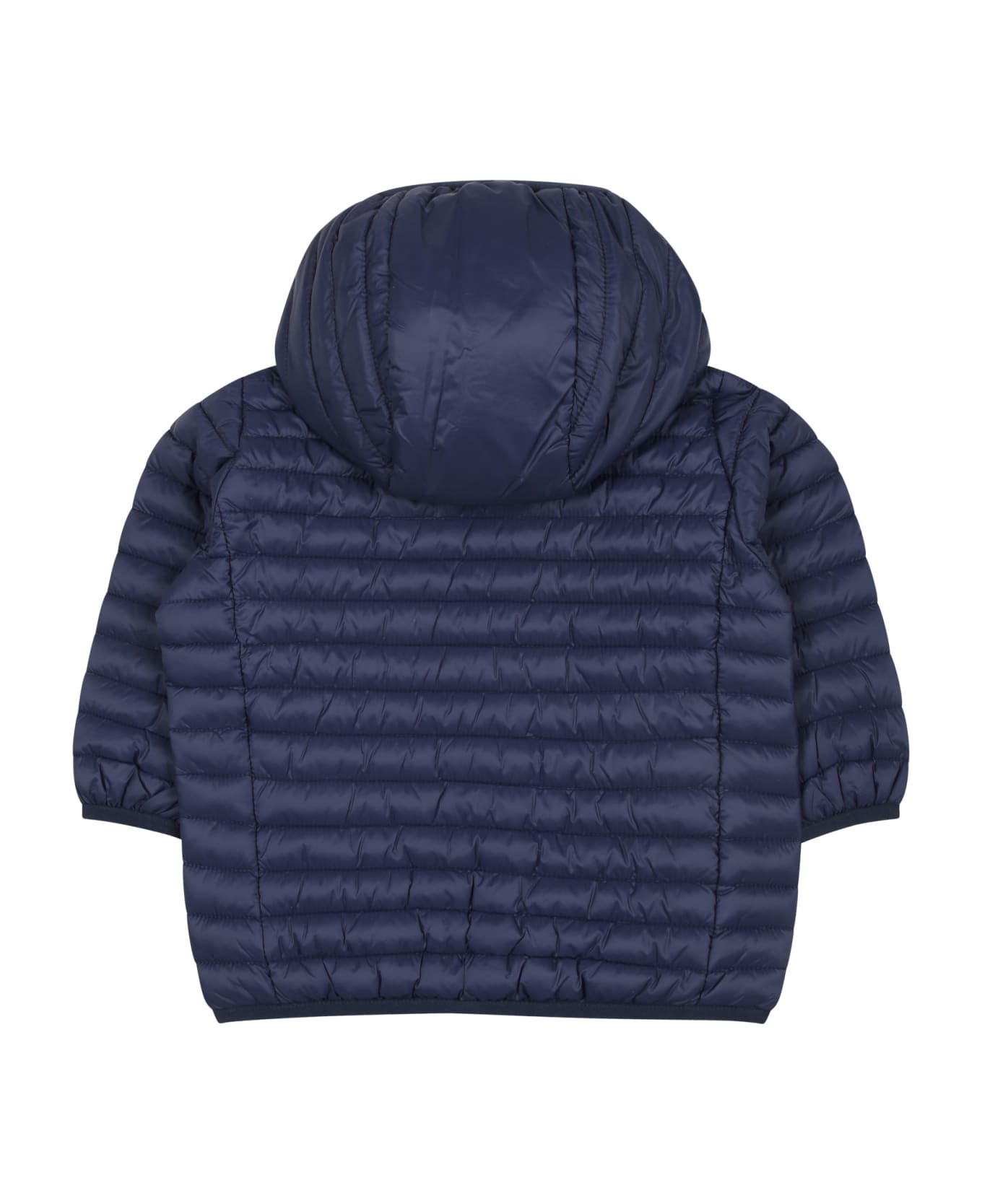 Save the Duck Blue Nene Down Jacket For Baby Boy With Logo - Blue