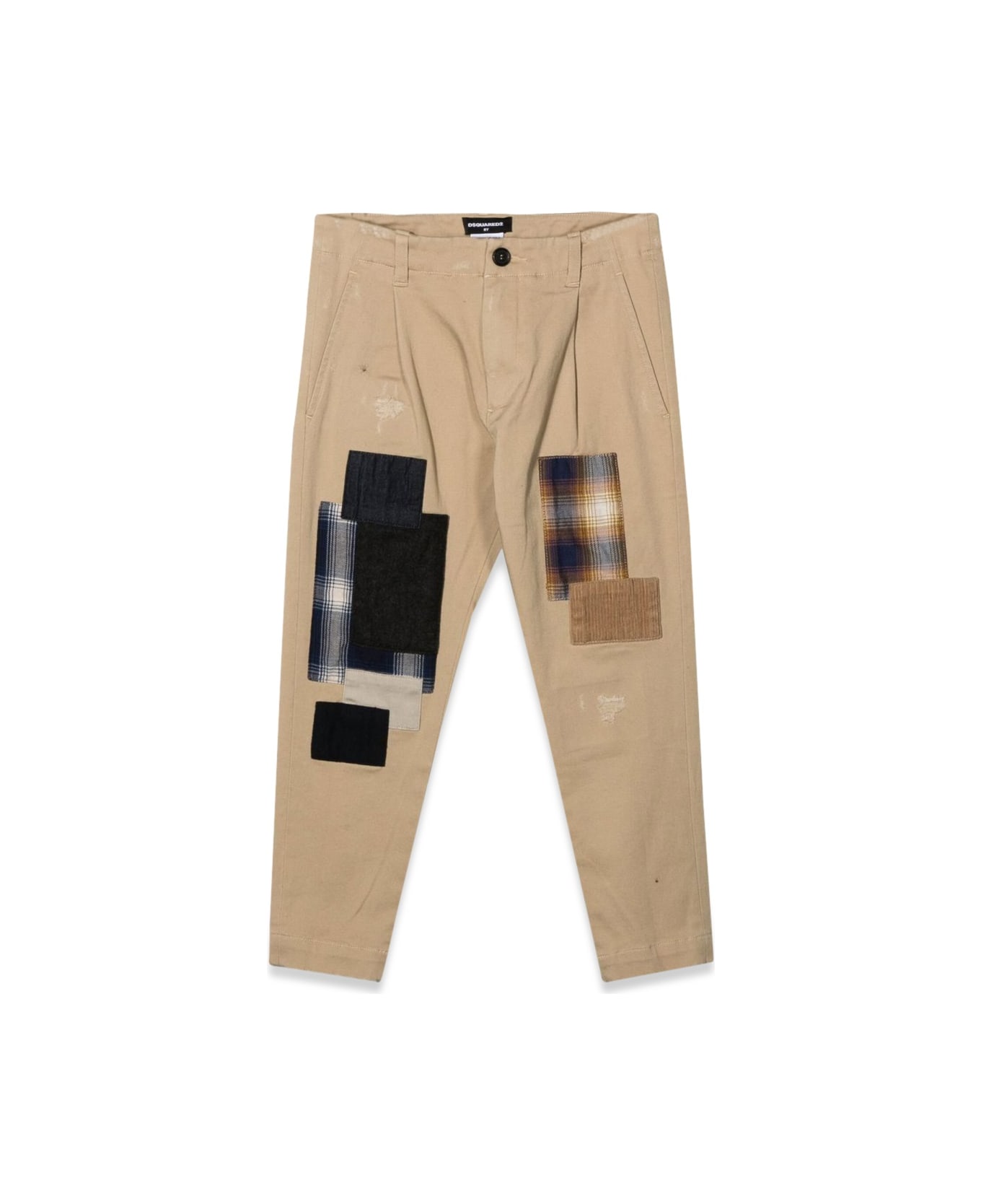 Dsquared2 Pants With Patches - BEIGE ボトムス