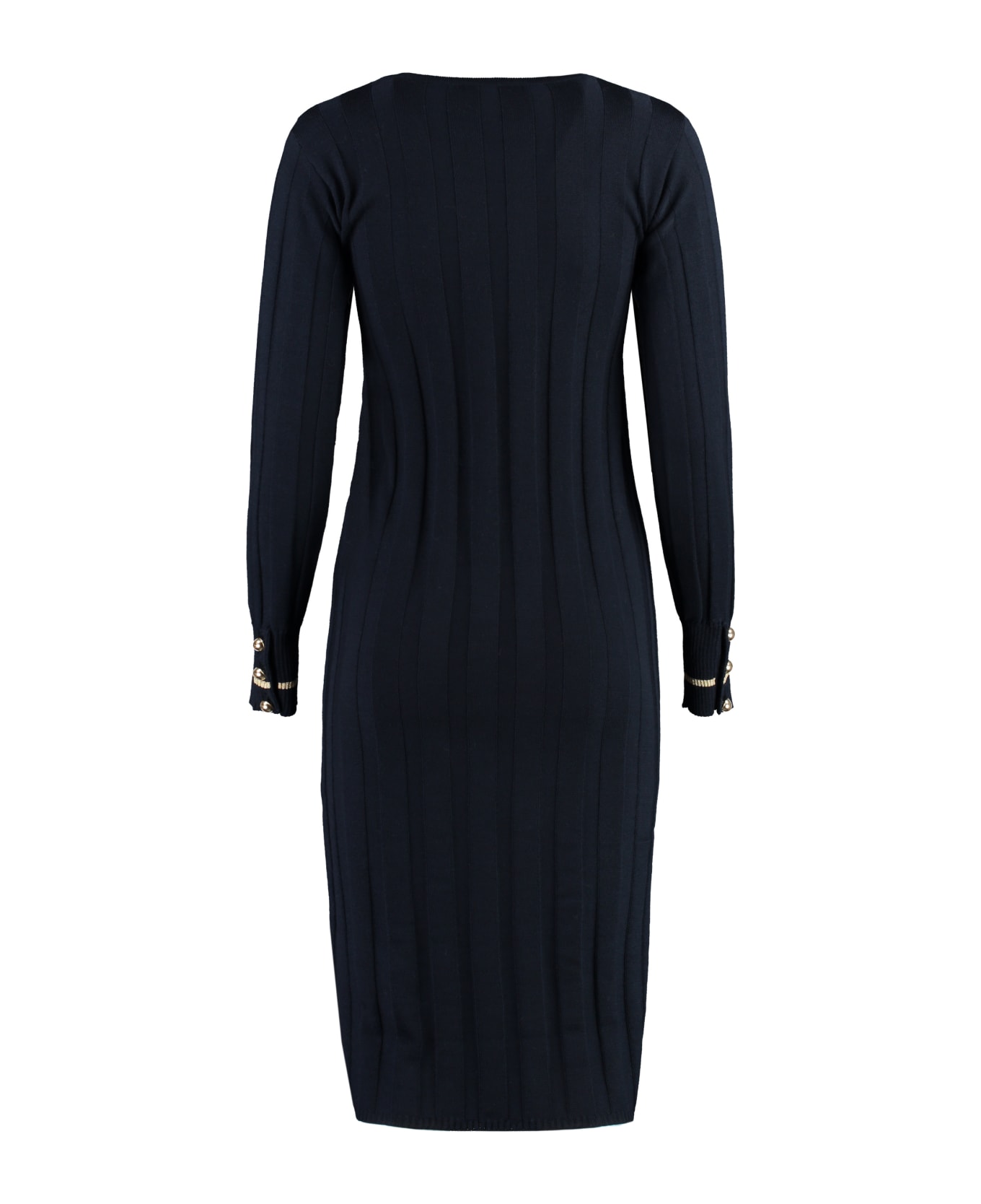 Max Mara Studio Leccio Virgin Wool Dress - Blue ワンピース＆ドレス