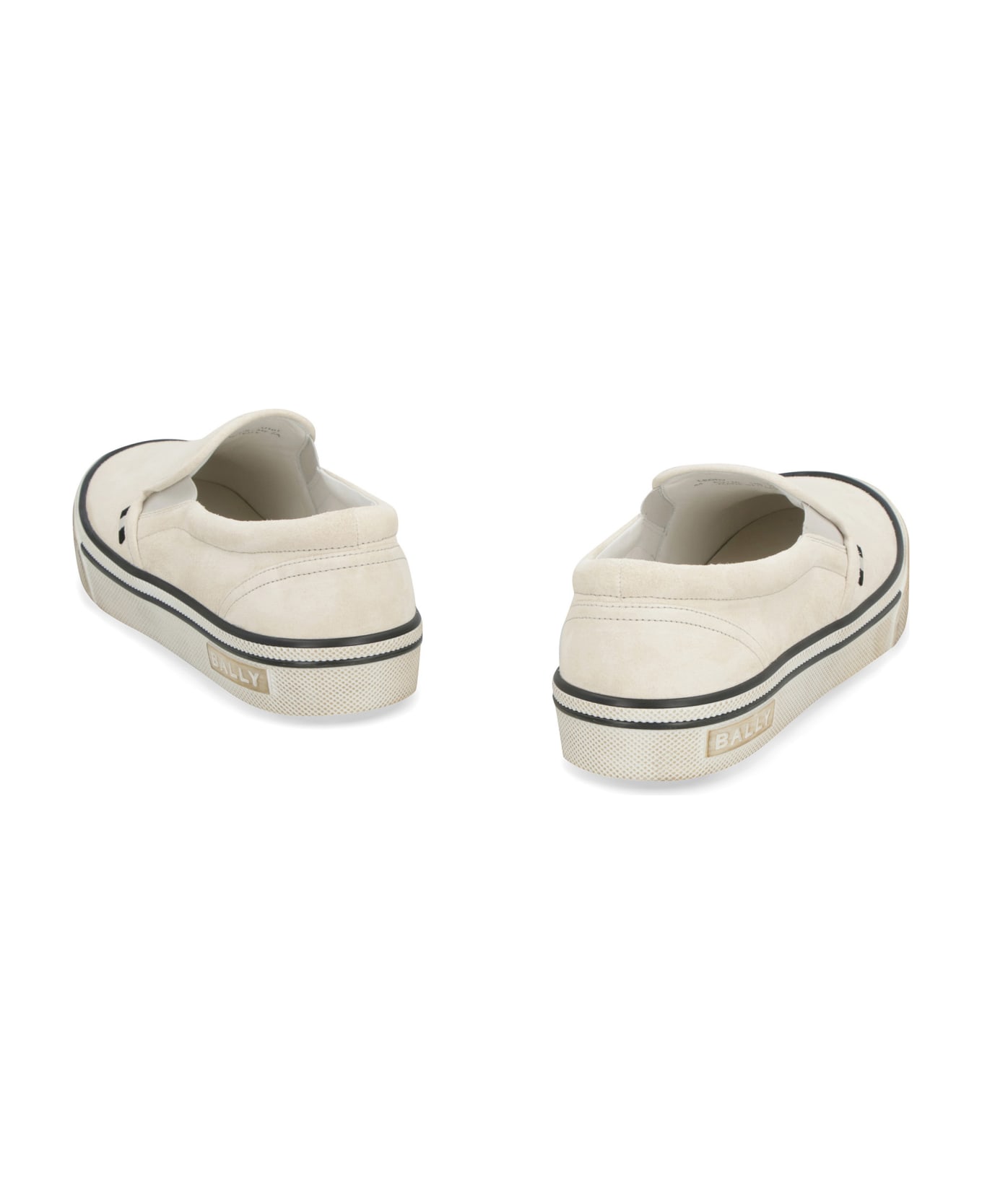 Bally Slip-on Sneakers In Suede - panna