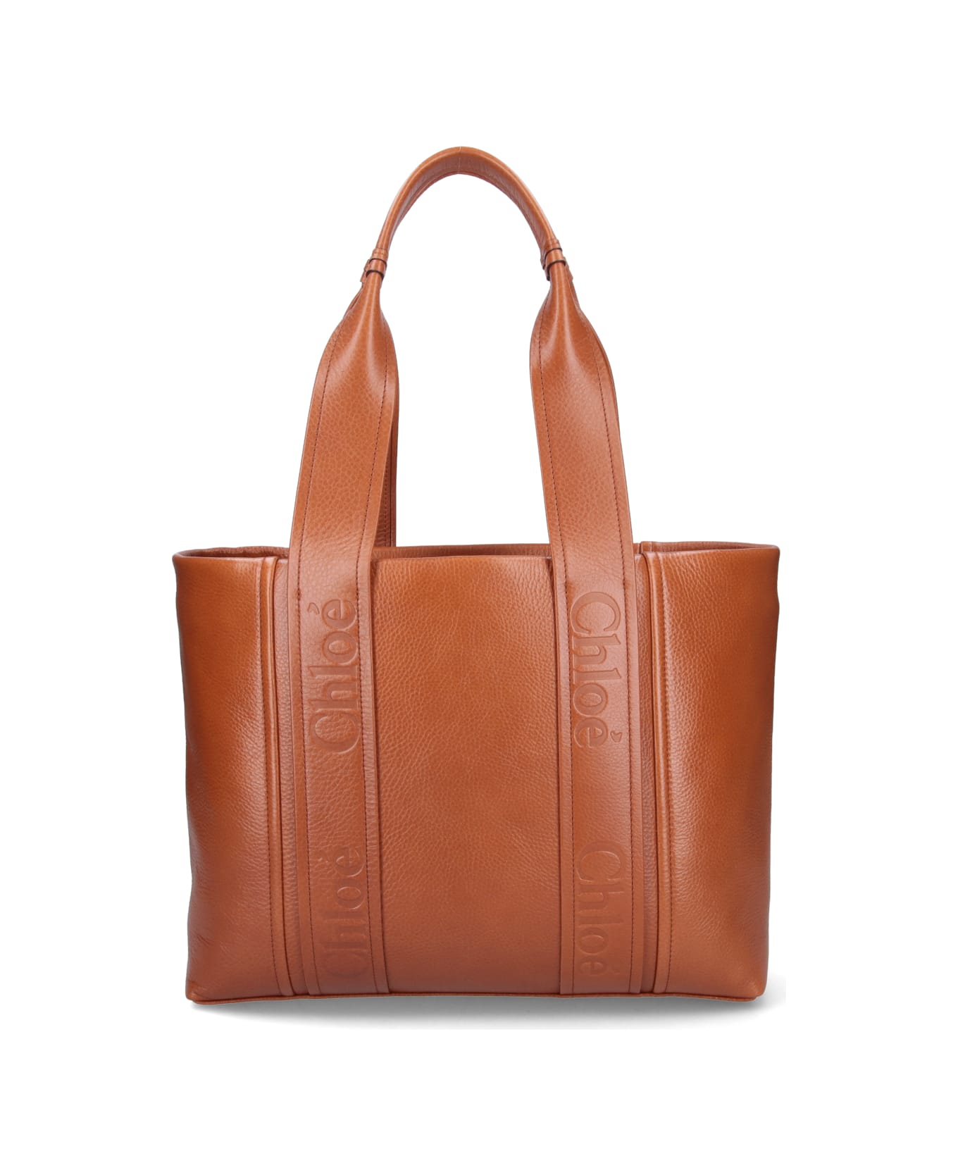 Chloé 'woody' Tote Bag - Brown