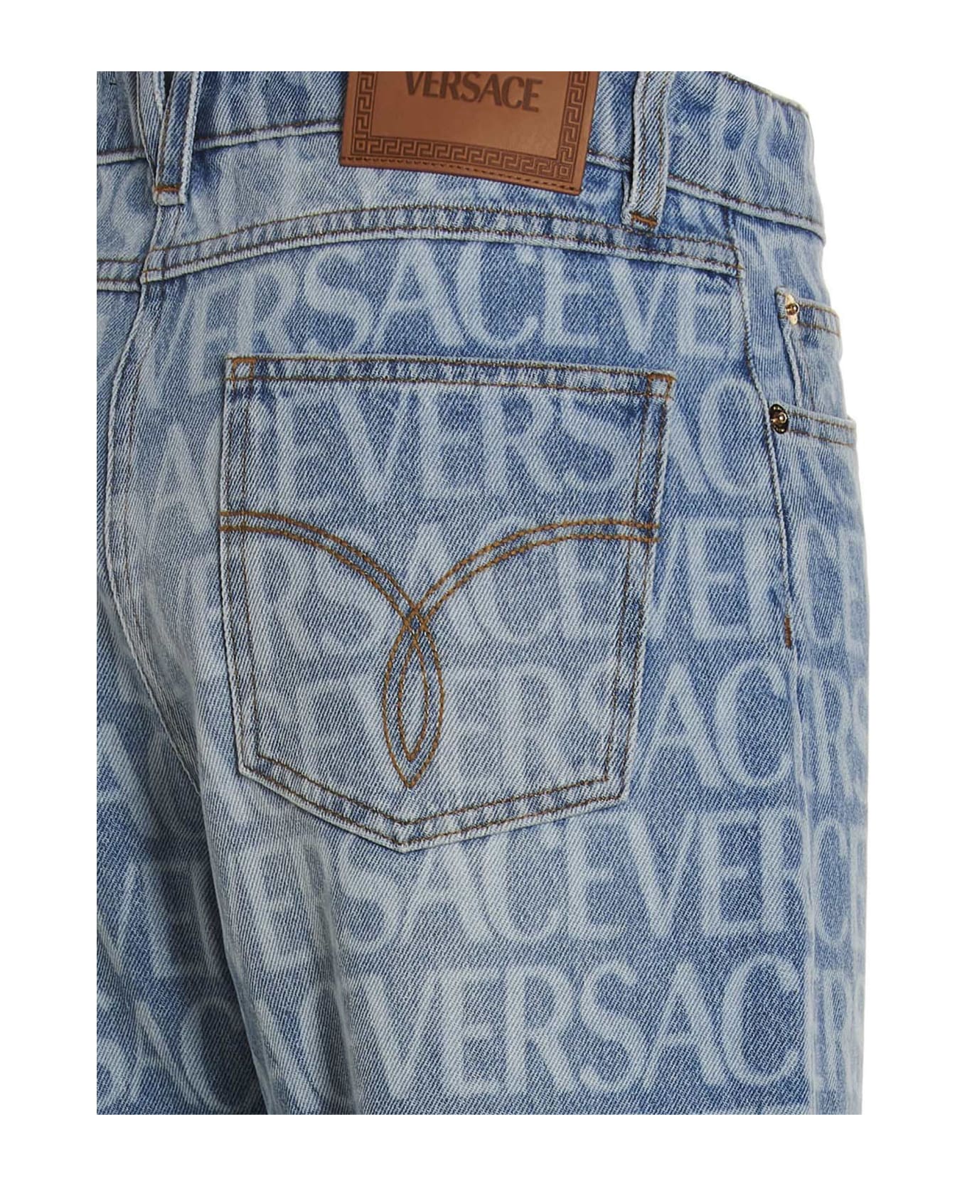 Versace Logo Jeans - Light Blue