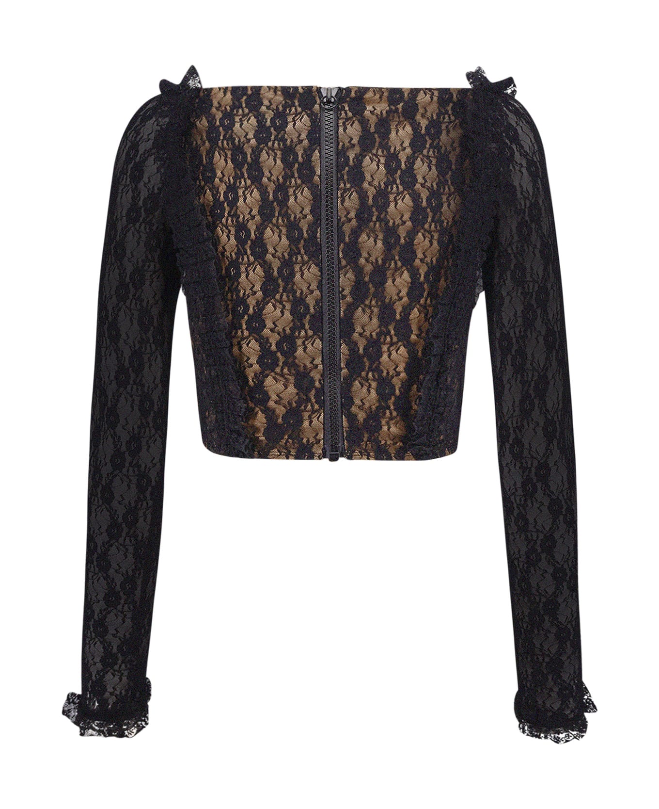 self-portrait Christopher Kane Residency Lace Top - Black
