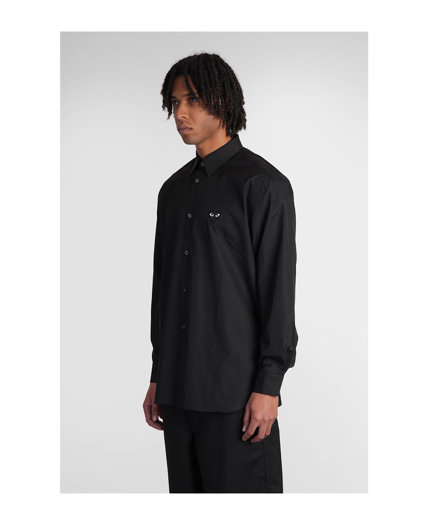 Comme des Garçons Play Shirt In Black Cotton - black