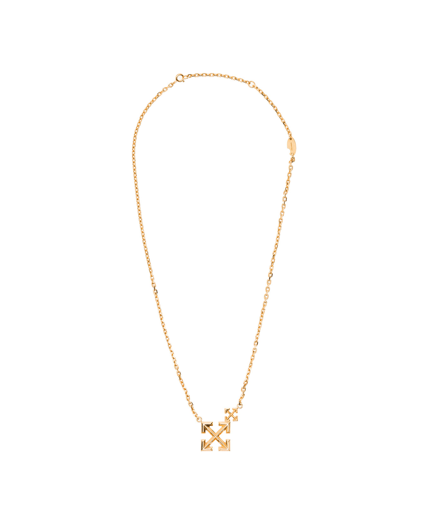 Off-White Arrow Golden Brass Necklace Off White Woman - Metallic