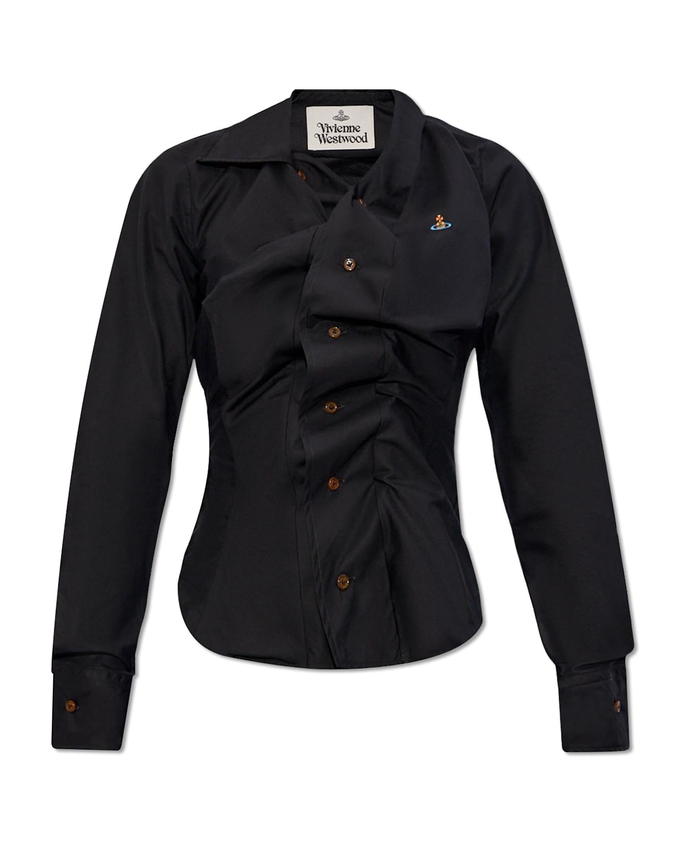 Vivienne Westwood 'drunken' Cotton Shirt - BLACK