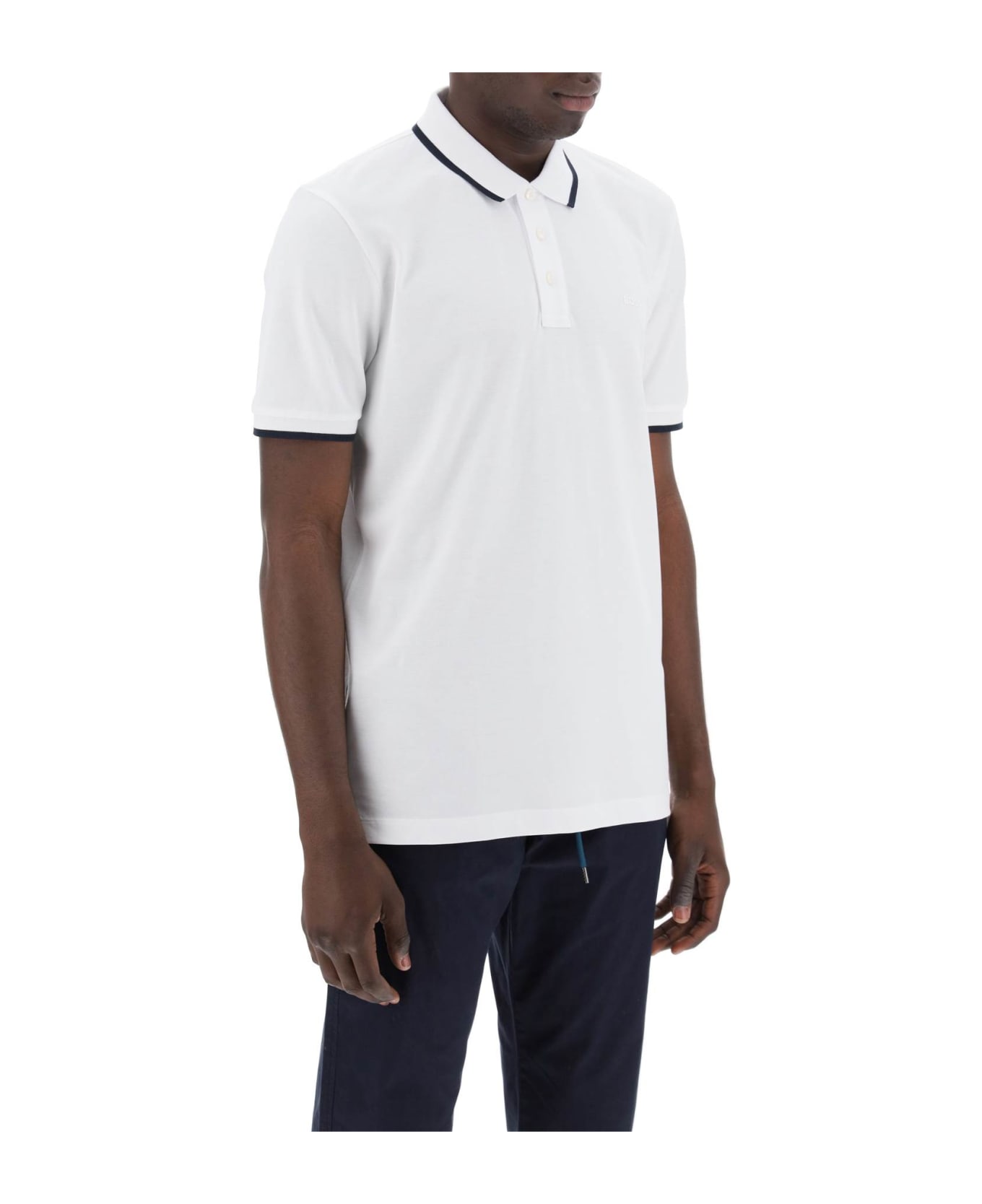 Hugo Boss Polo Shirt With Contrasting Edges - Natural