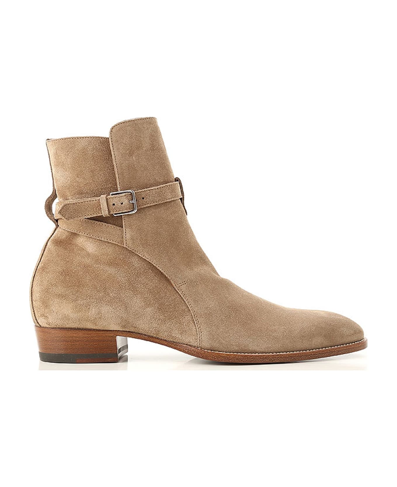 Saint Laurent Wyatt Jodhpur Boots - Beige