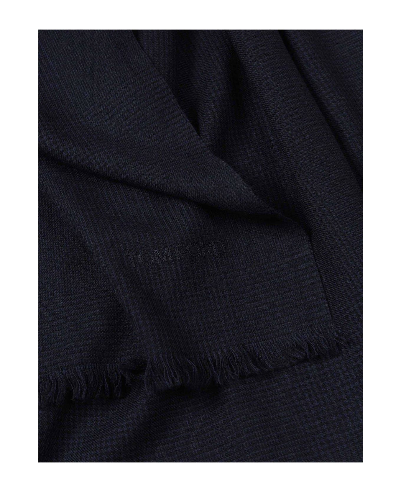 Tom Ford Prince Of Wales Scarf - Black