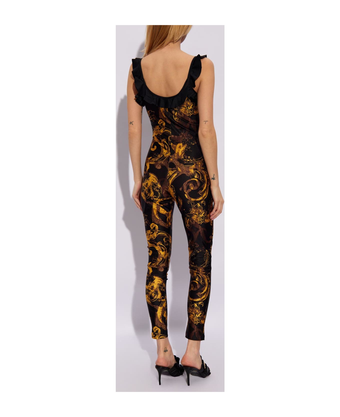 Versace Jeans Couture Watercolour Couture Jumpsuit - Golden