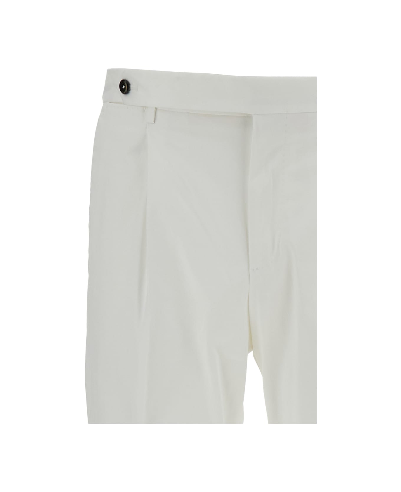 PT Torino White Slim Fit Tailoring Pants In Cotton Blend Man - White