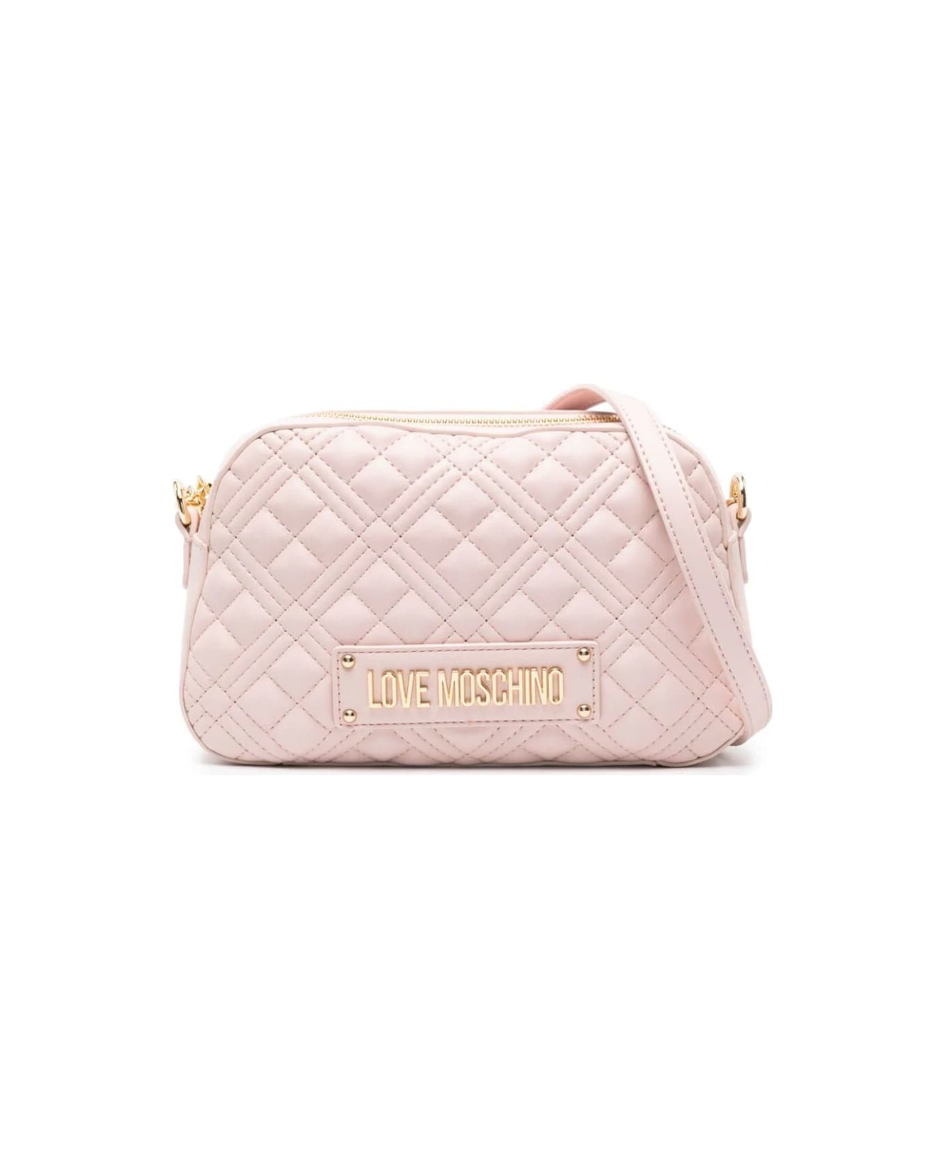Love Moschino Quilted Shoulder Bag - Powder