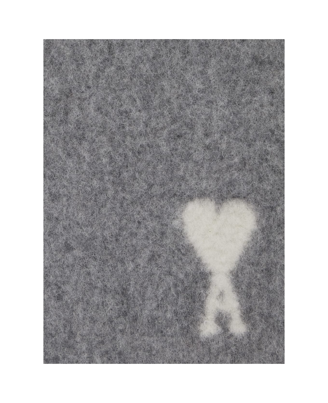 Ami Alexandre Mattiussi Off White Ami De Coeur Scarf Baby B4 - Grey