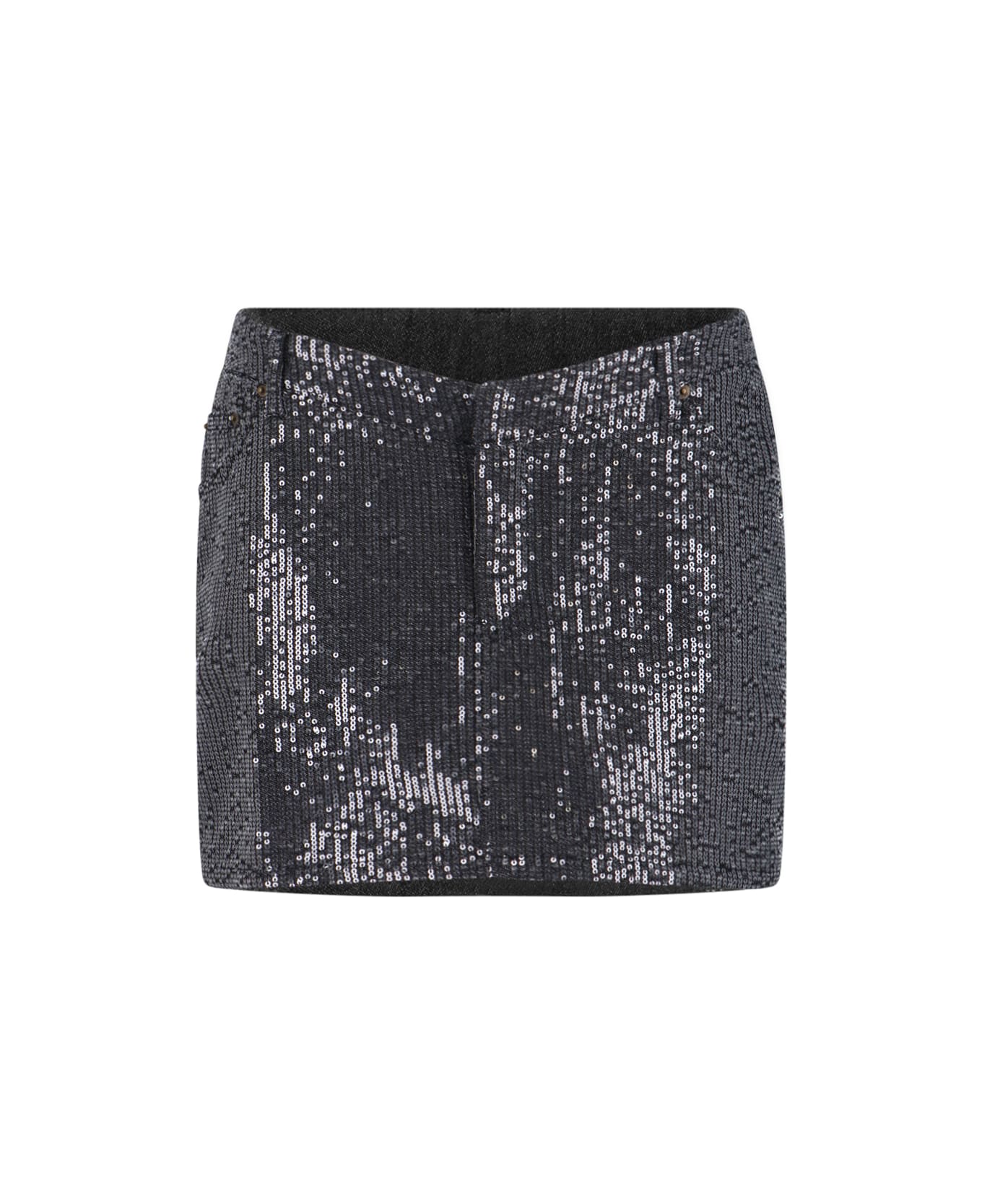 Rotate by Birger Christensen Sequin Mini Skirt - Black  