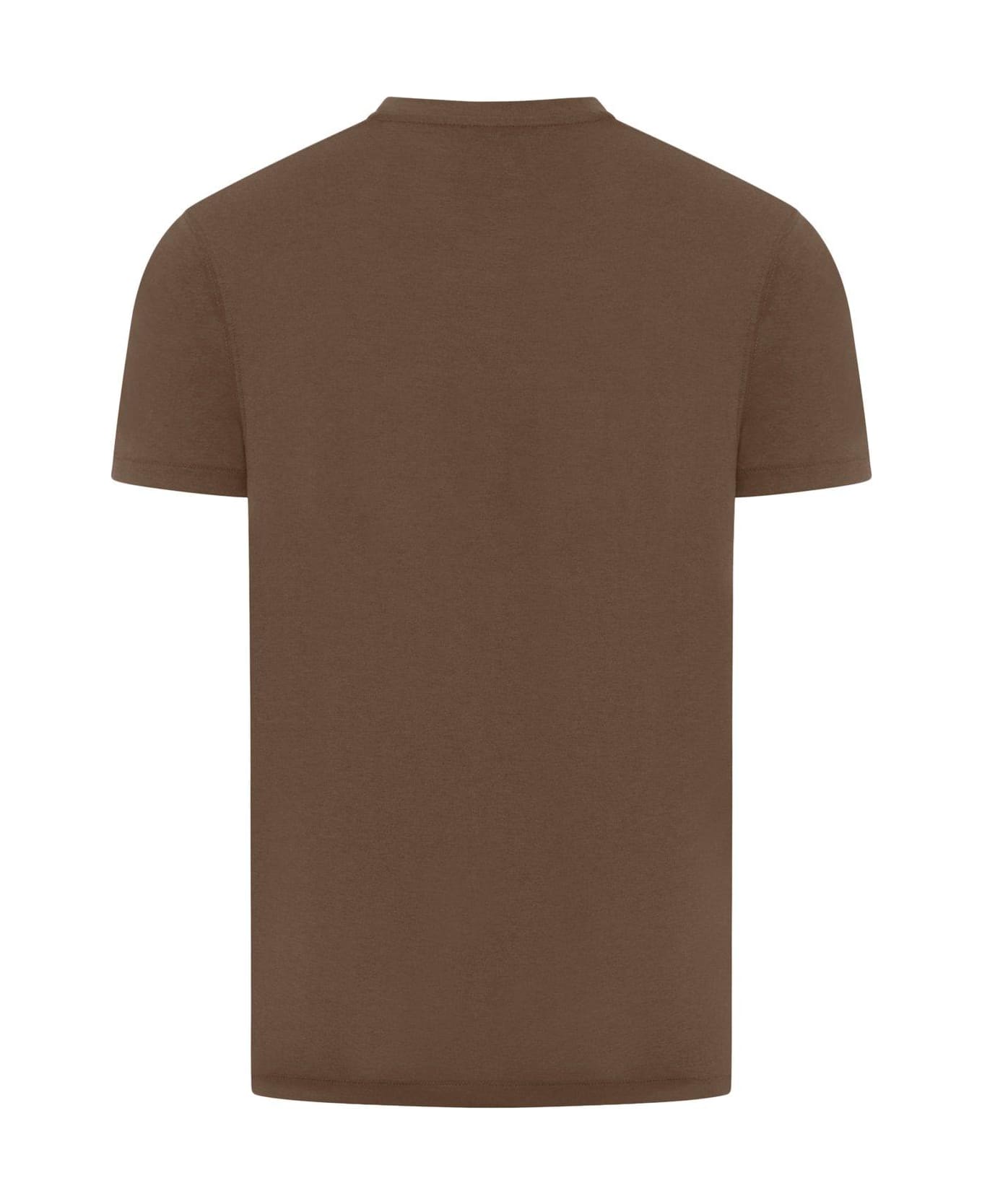 Tom Ford Cotton And Lyocell T-shirt - BROWN