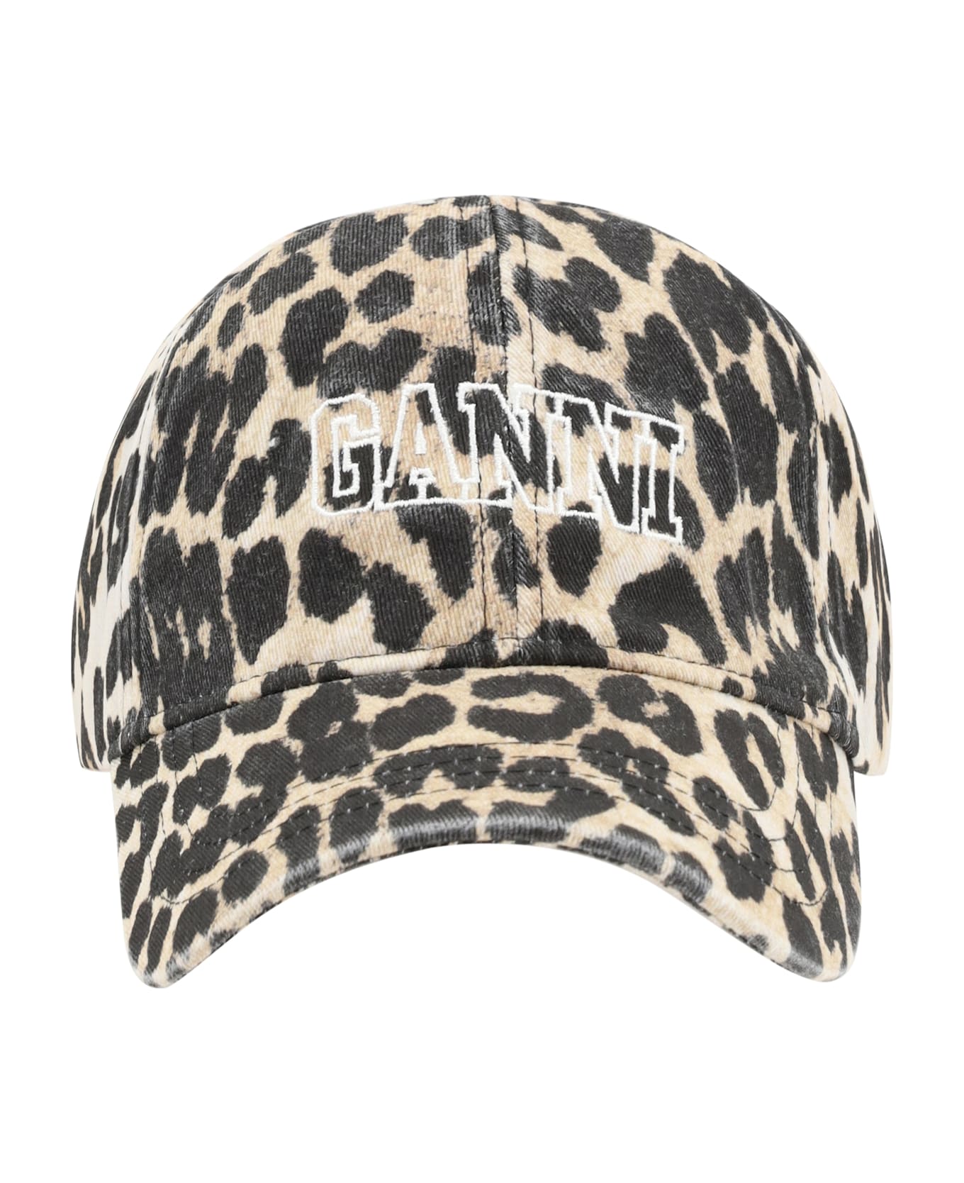 Ganni Baseball Hat - Leopard