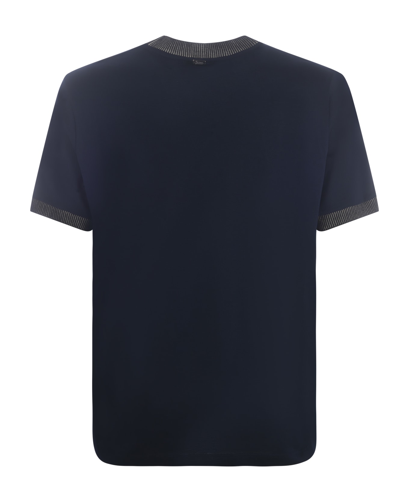 Herno T-shirt Herno 'h' In Cotton Jersey - Blu シャツ