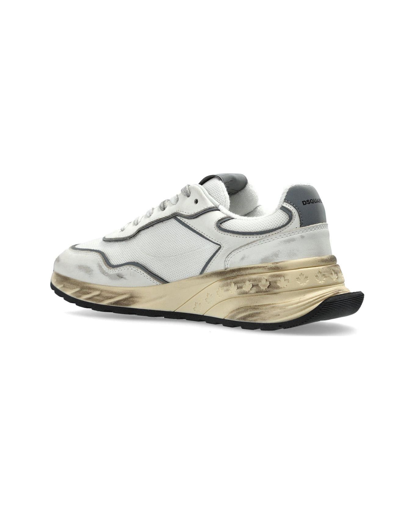 Dsquared2 Distressed Low-top Sneakers - White
