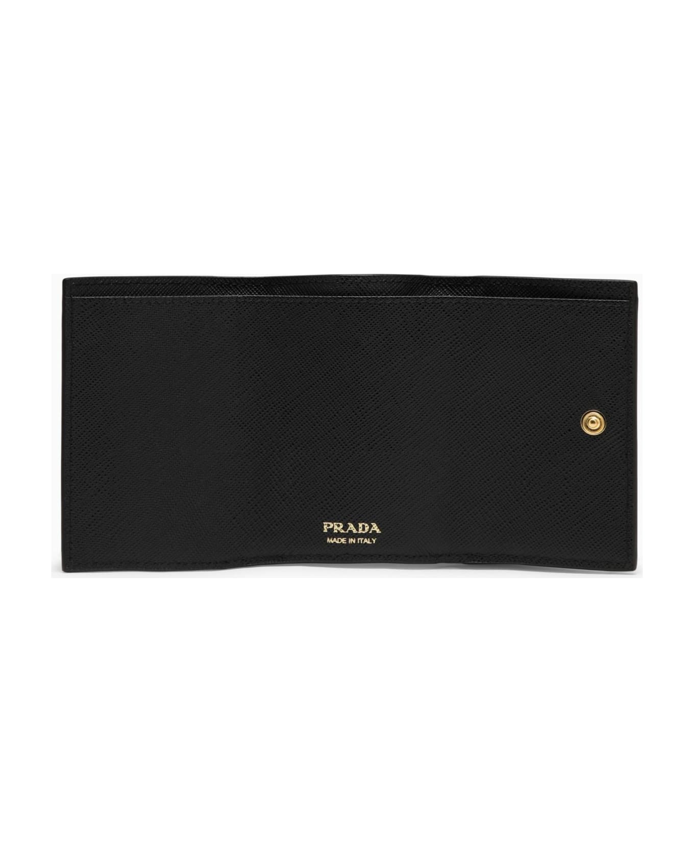 Prada Black Saffiano Leather Small Wallet - Nero