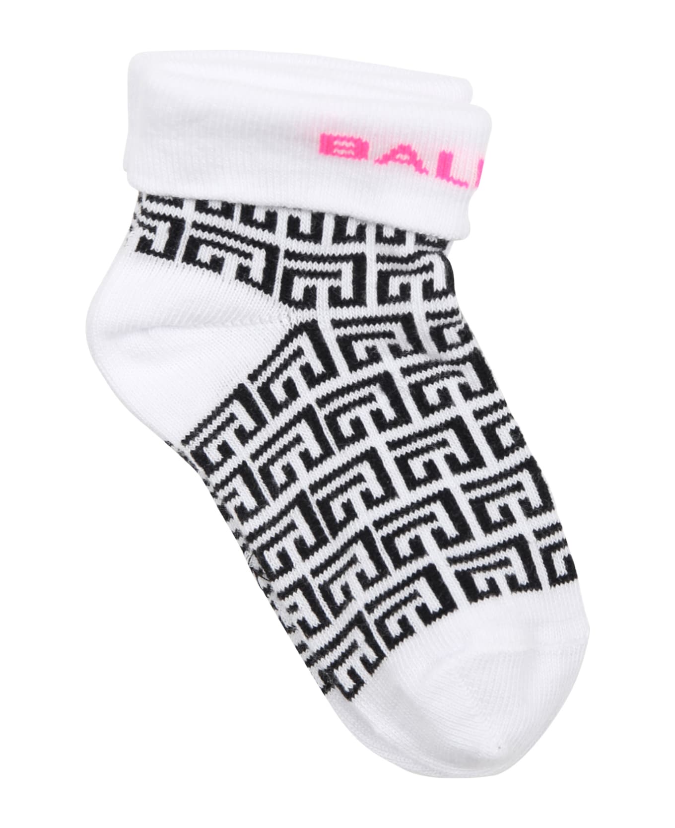 Balmain Multicolored Socks For Baby Girl With Logo - Multicolor