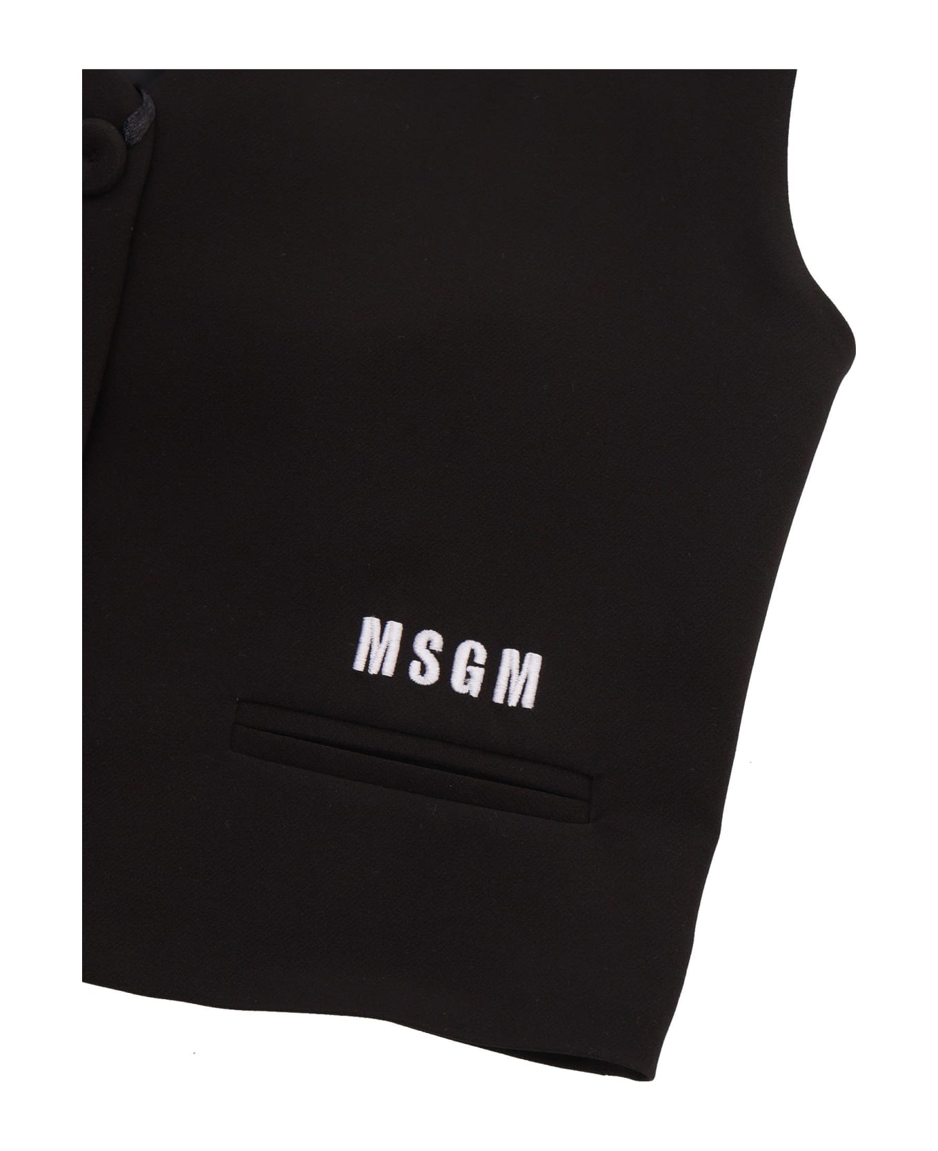 MSGM Black Vest - BLACK