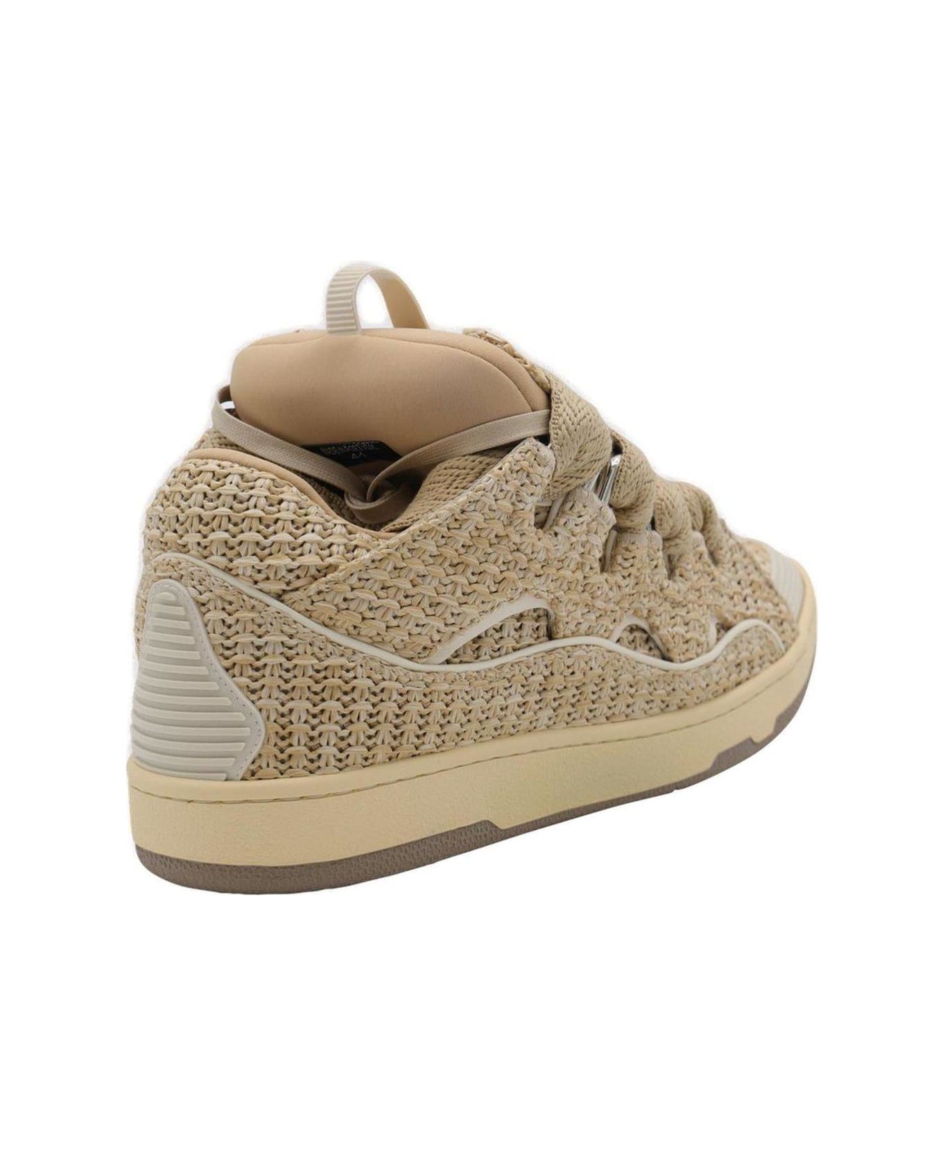 Lanvin Curb Lace-up Sneakers - Natural