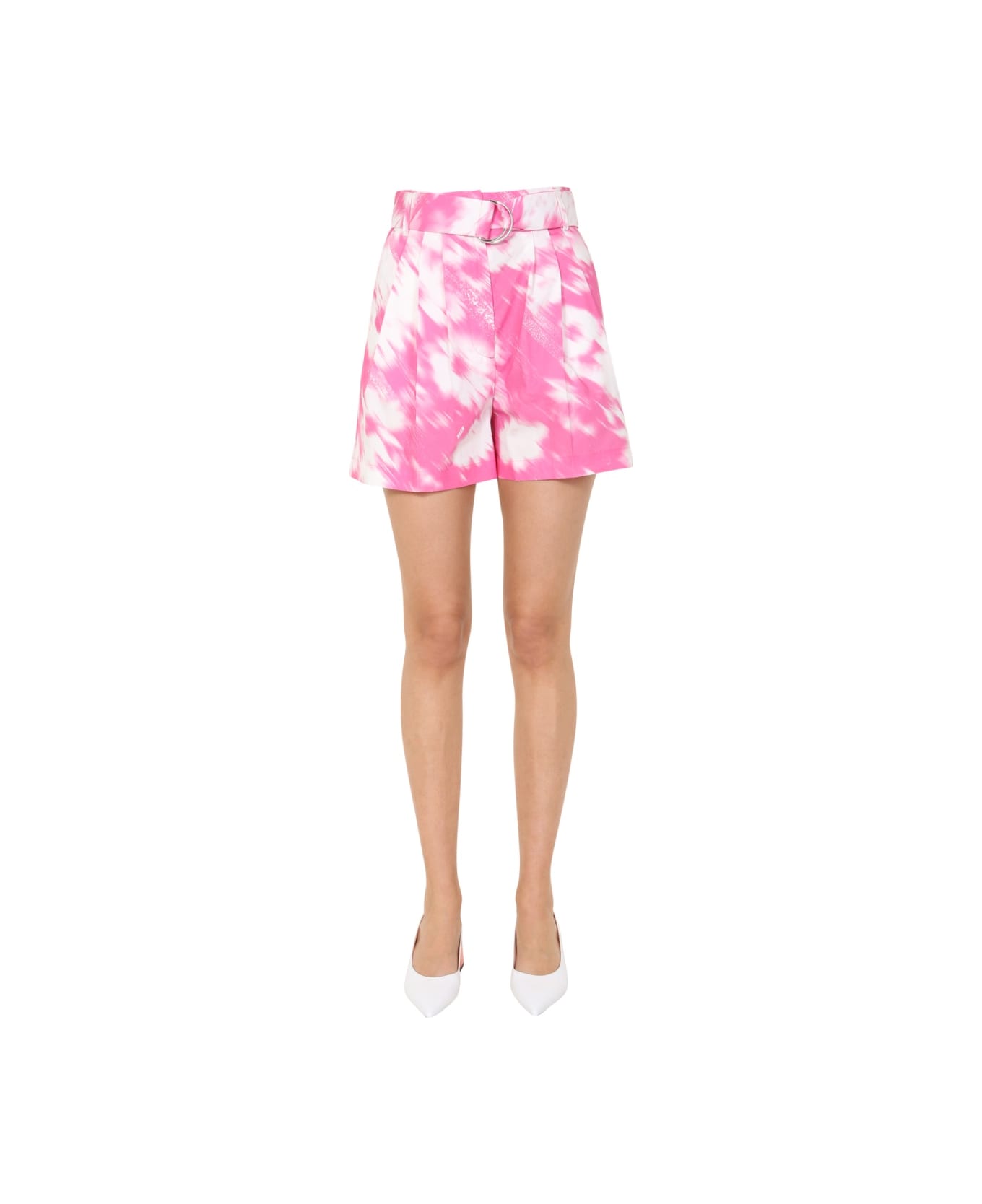 MSGM Shorts With Pinces - PINK